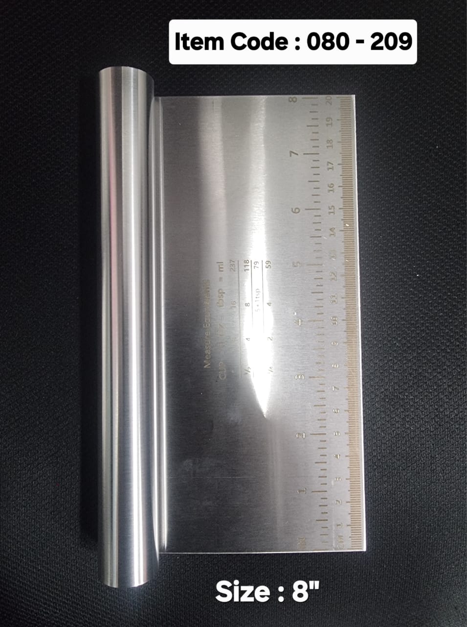 Stainless Steel Scraper 8"