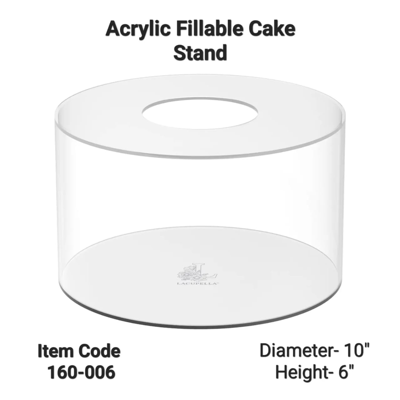 Acrylic Cake Spacer 10D x 6H