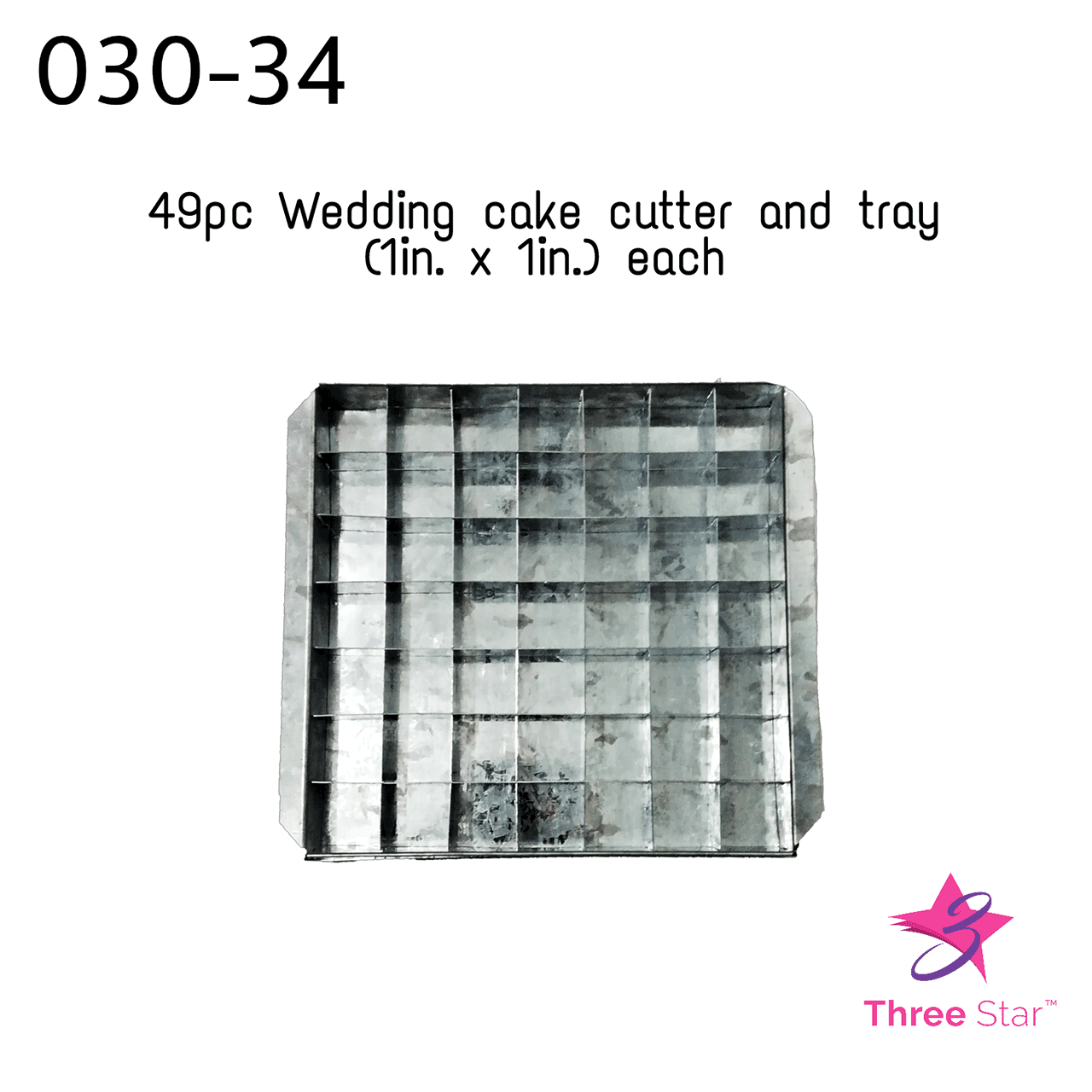 1x1 Wedding cake cutter and tray 49pcs