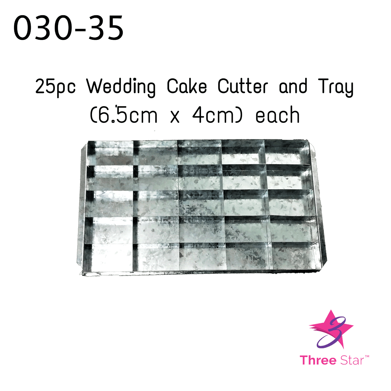 1.5x2.5 Wedding cake cutter and tray 25pcs