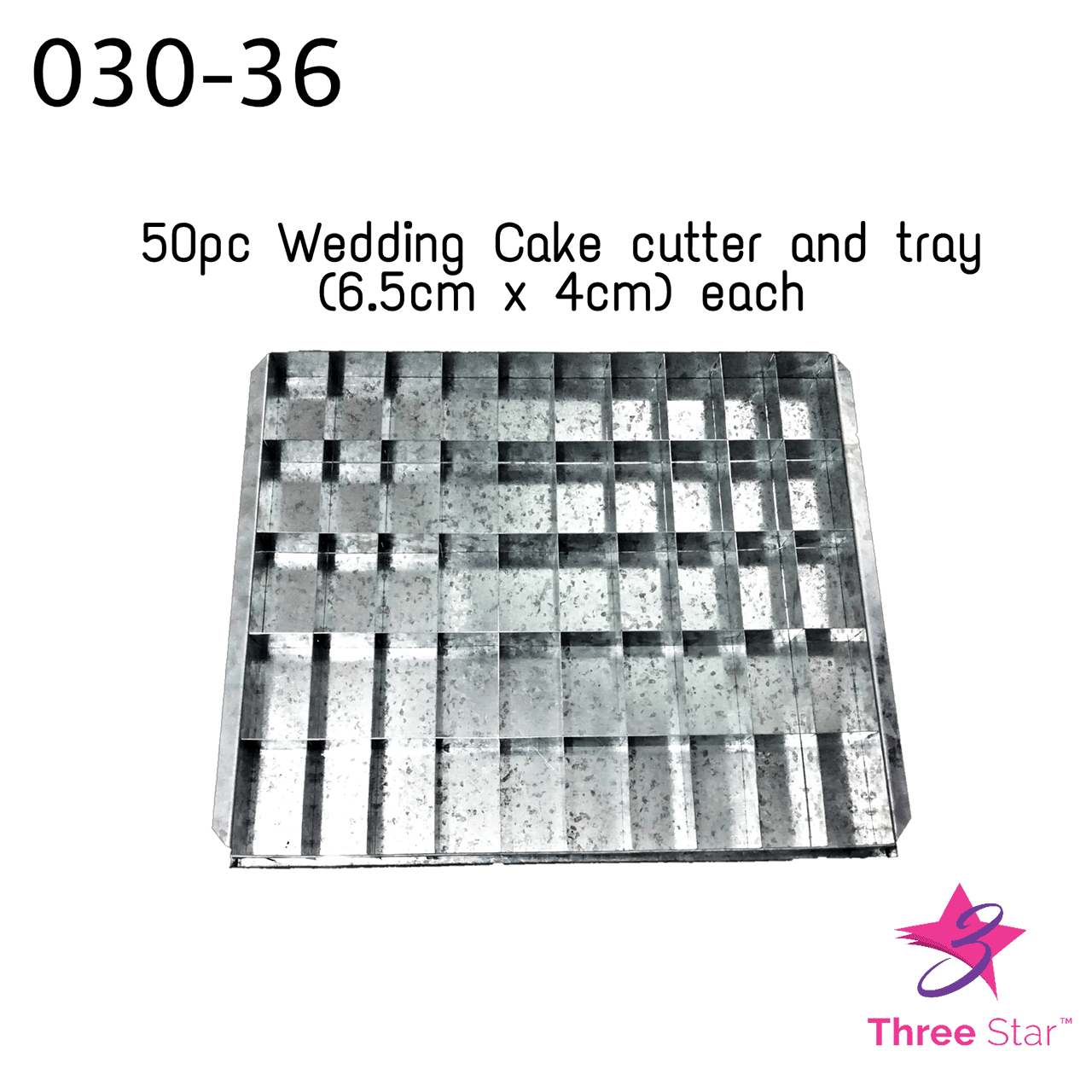 1.5x2.5 Wedding cake cutter and tray 50pcs