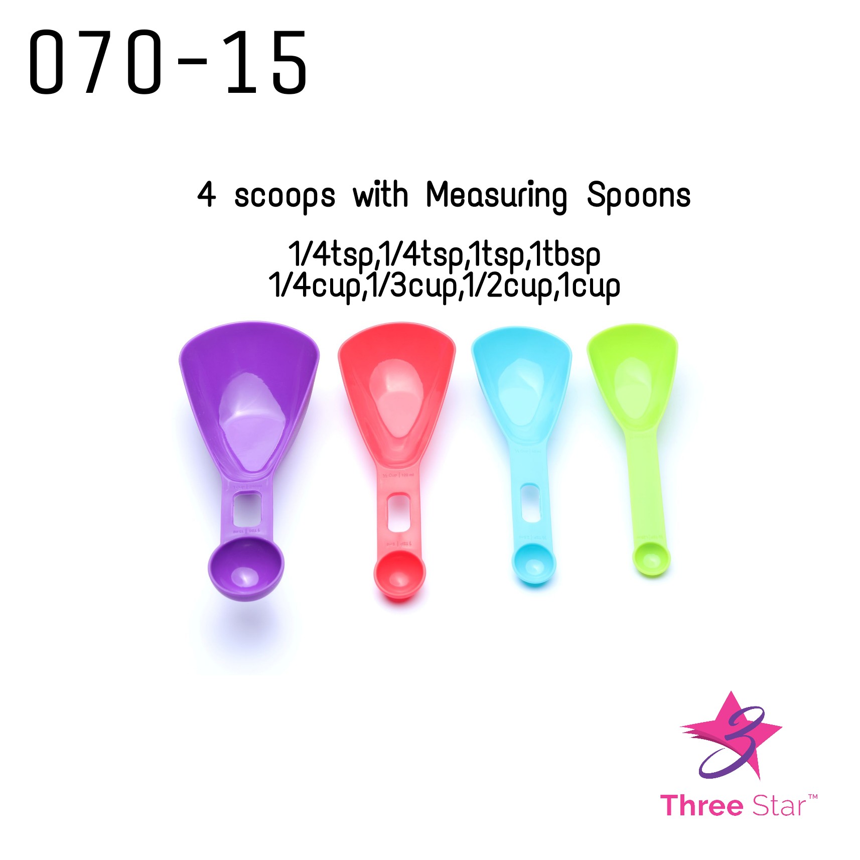 4 scoops with Measuring Spoons