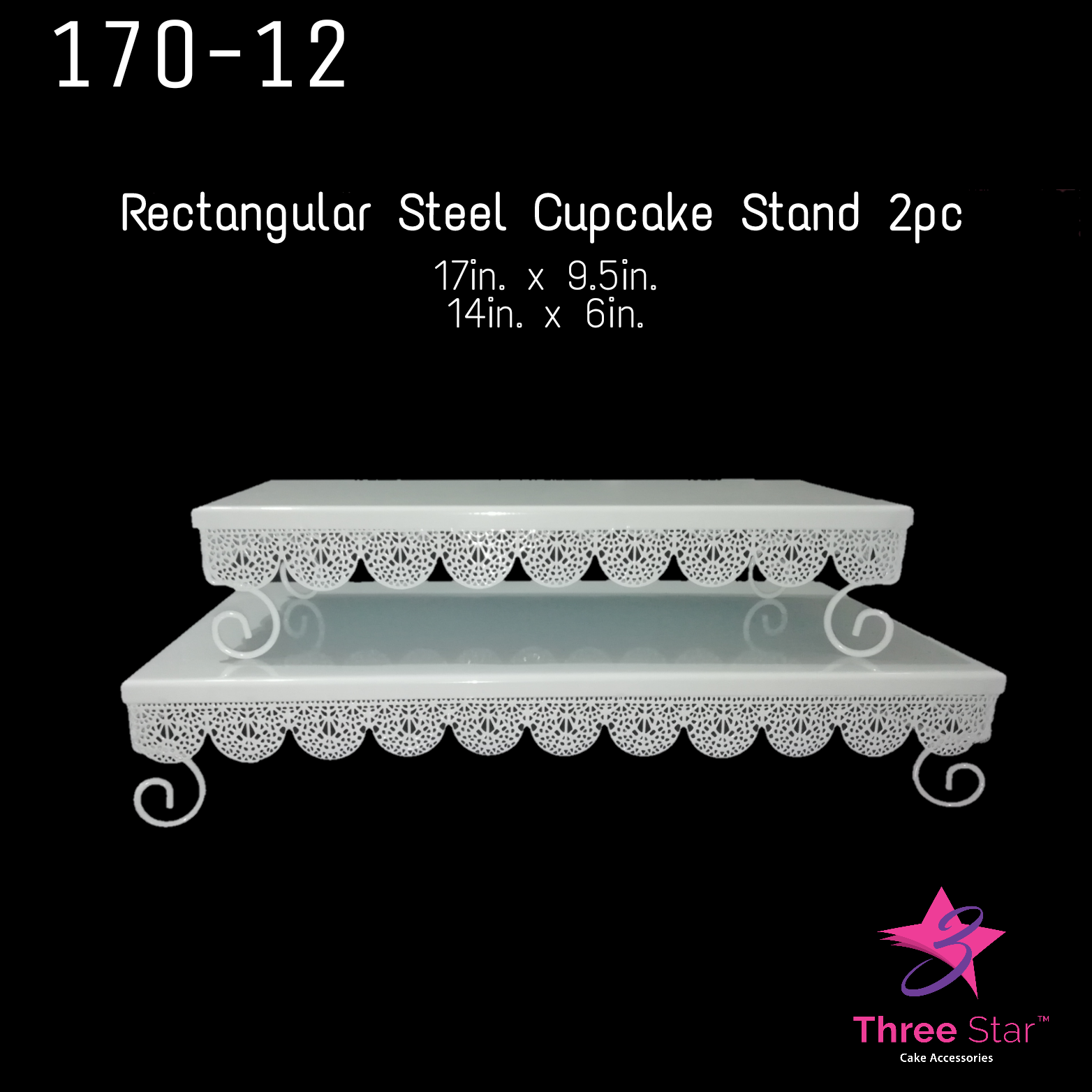 Rectangular Cuppcake Stand 2pc