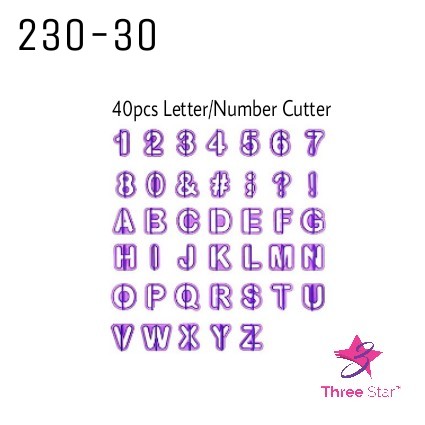 40pc Letter/Number Cutter Set