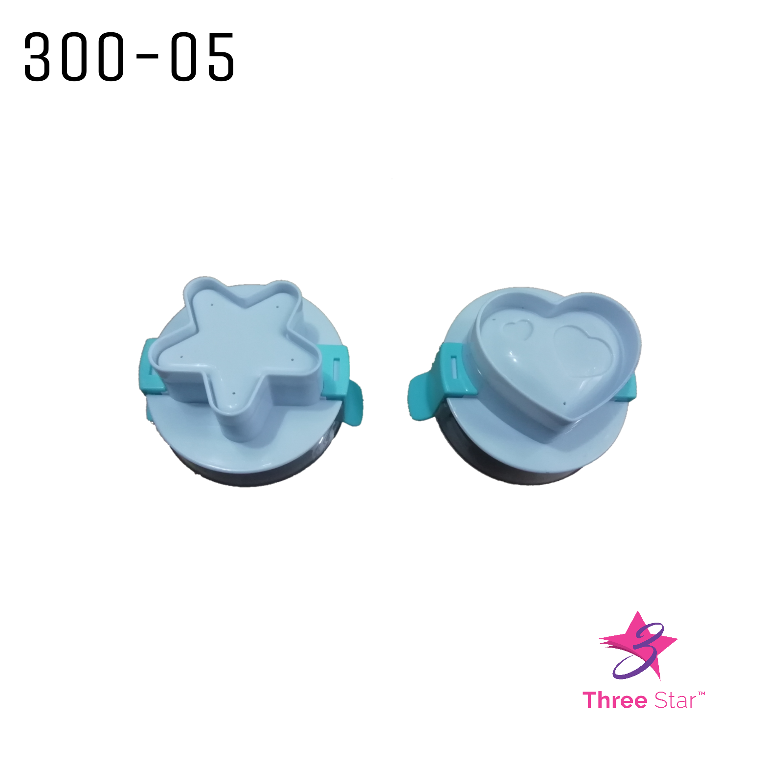 Plastic Mould 2pc Heart & Star
