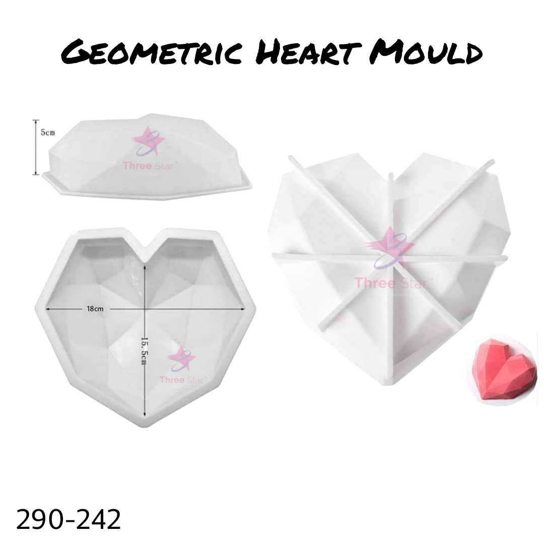 Geometric Heart Mould L 242