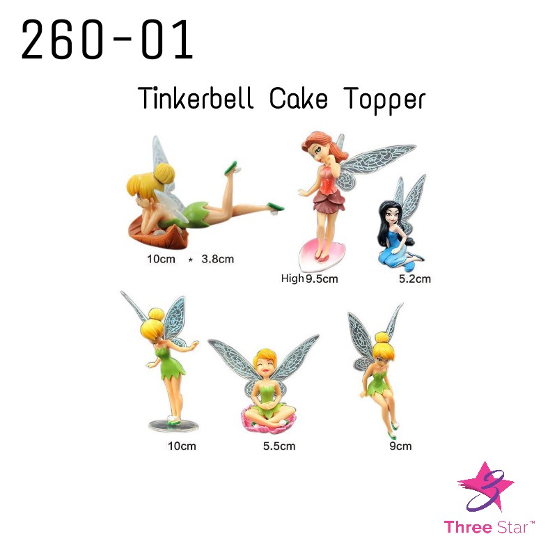 1 Set of 6 PCS LOVELY DISNEY TINKERBELL FAIRIES