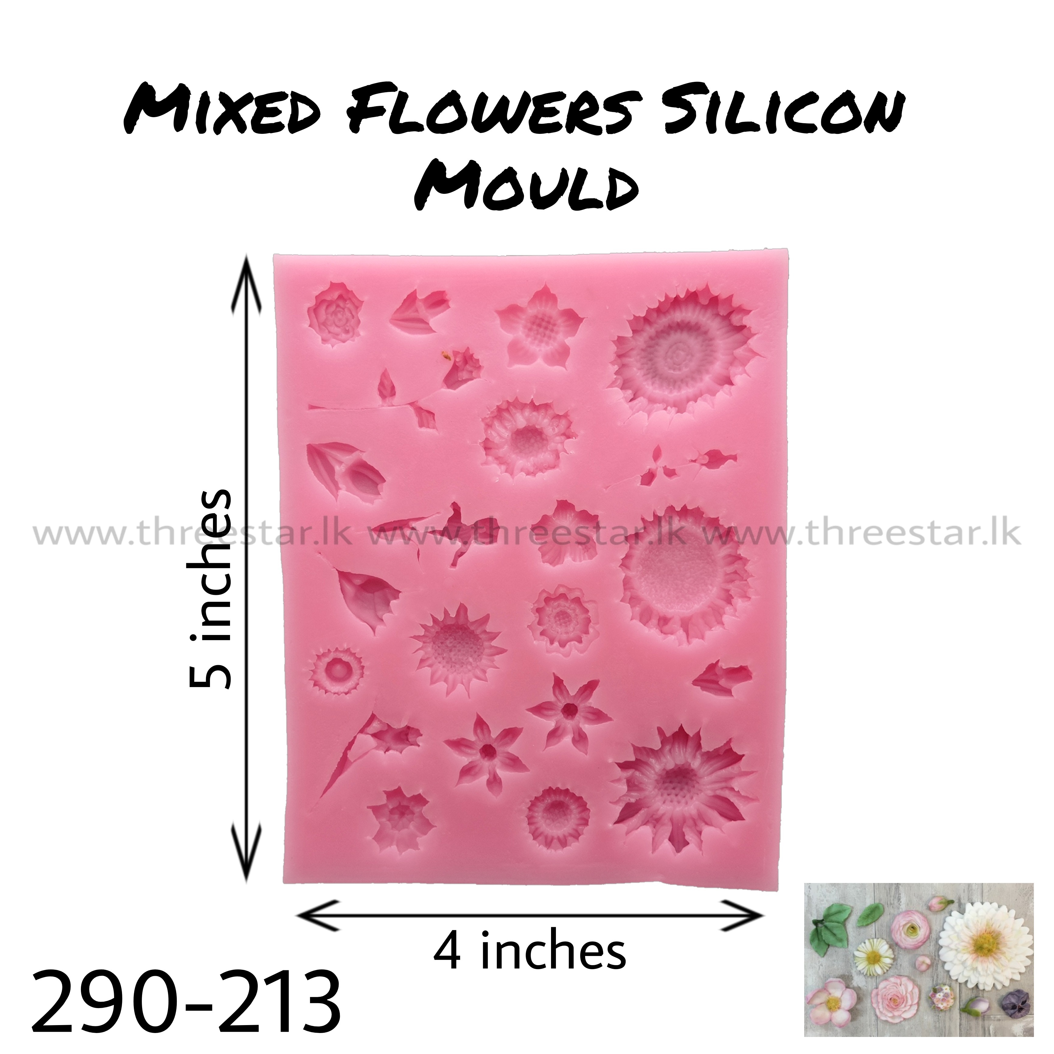 Mixed Flowers Silicon Mould 213
