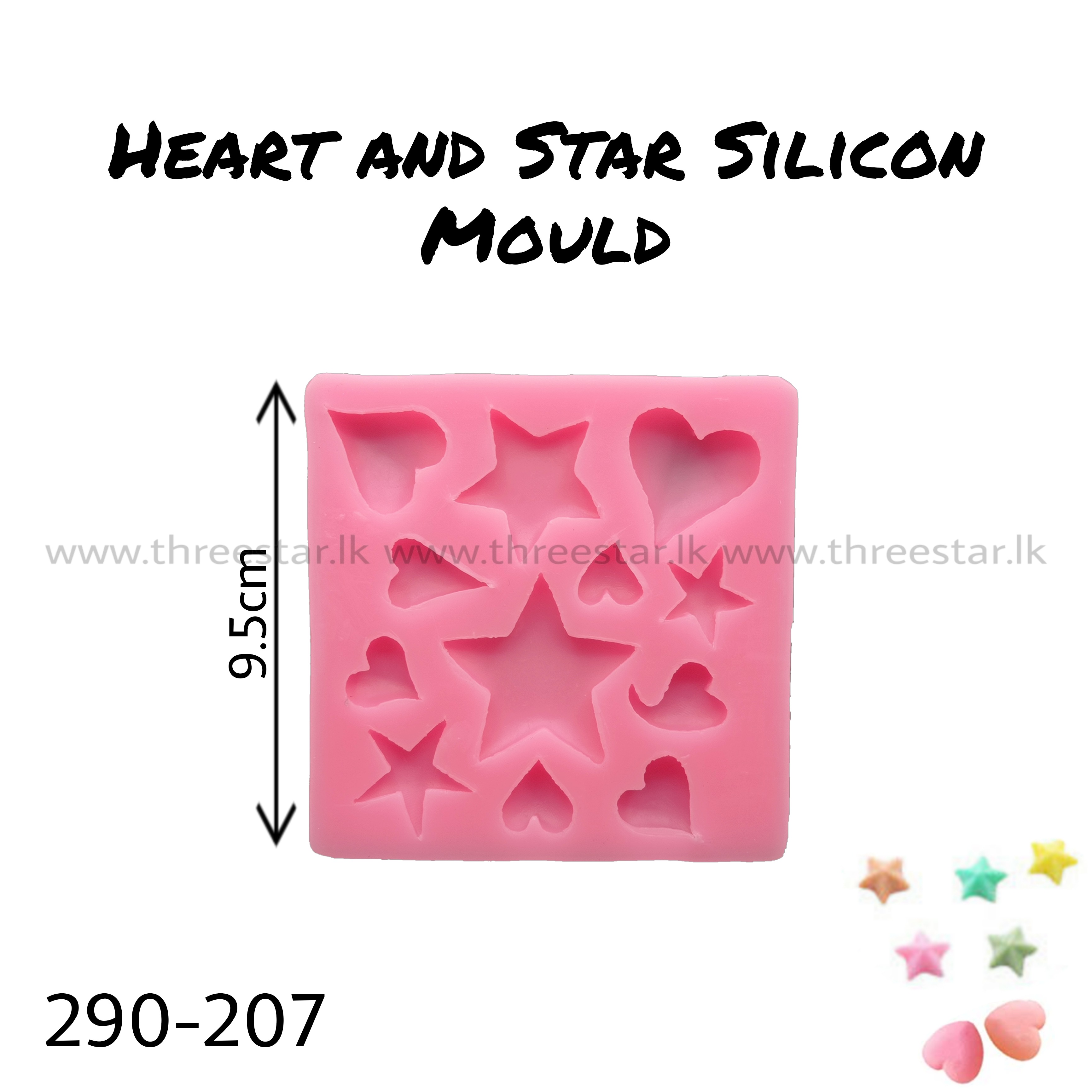 Heart and Star Silicon Mould 207