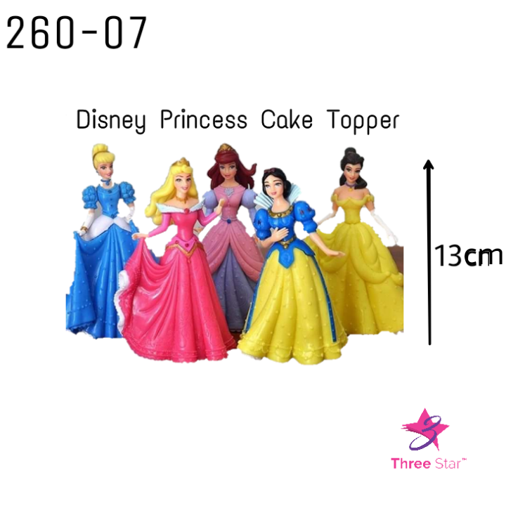 1 Set Princess 5 Deluxe Toy Figure Set Snow White Aurora Ariel C