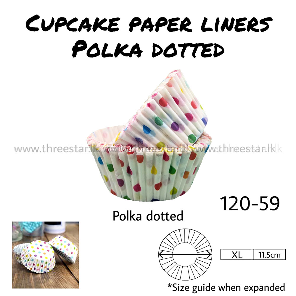 Polka dotted cupcake cases
