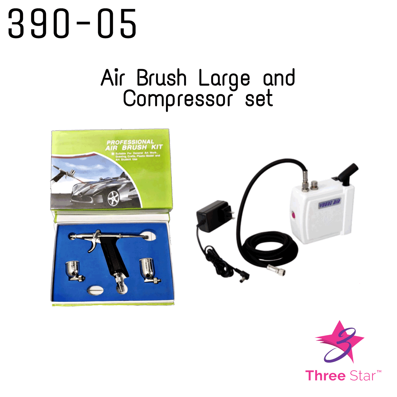 Air Brush Large and Compressor set