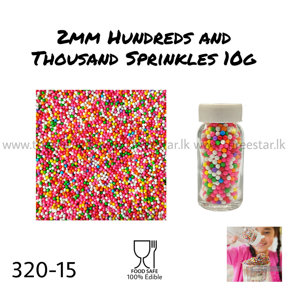 2mm Hundreds and thousands Sprinkles 10g