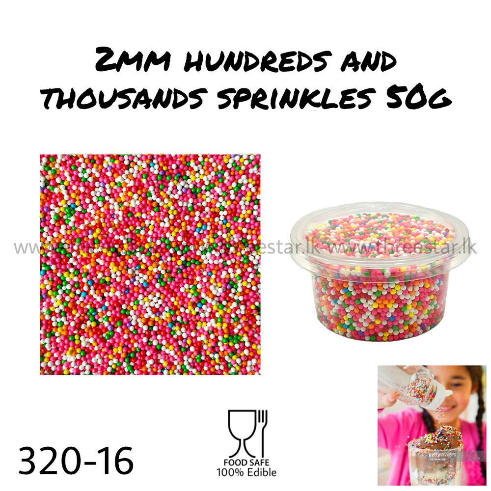 2mm Hundreds and thousands Sprinkles 50g