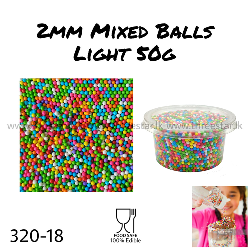 2mm Mixed Balls Light 50g