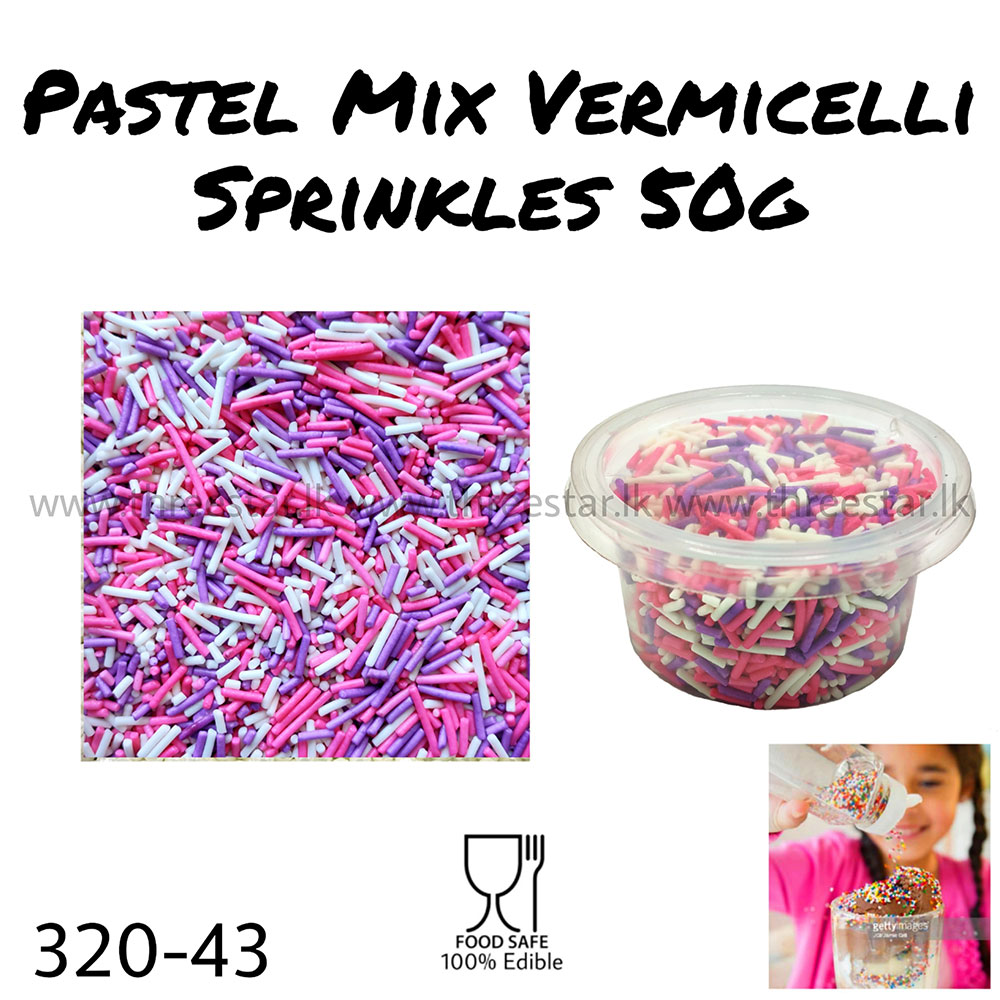 Pastel Mix Vermicilli 50g