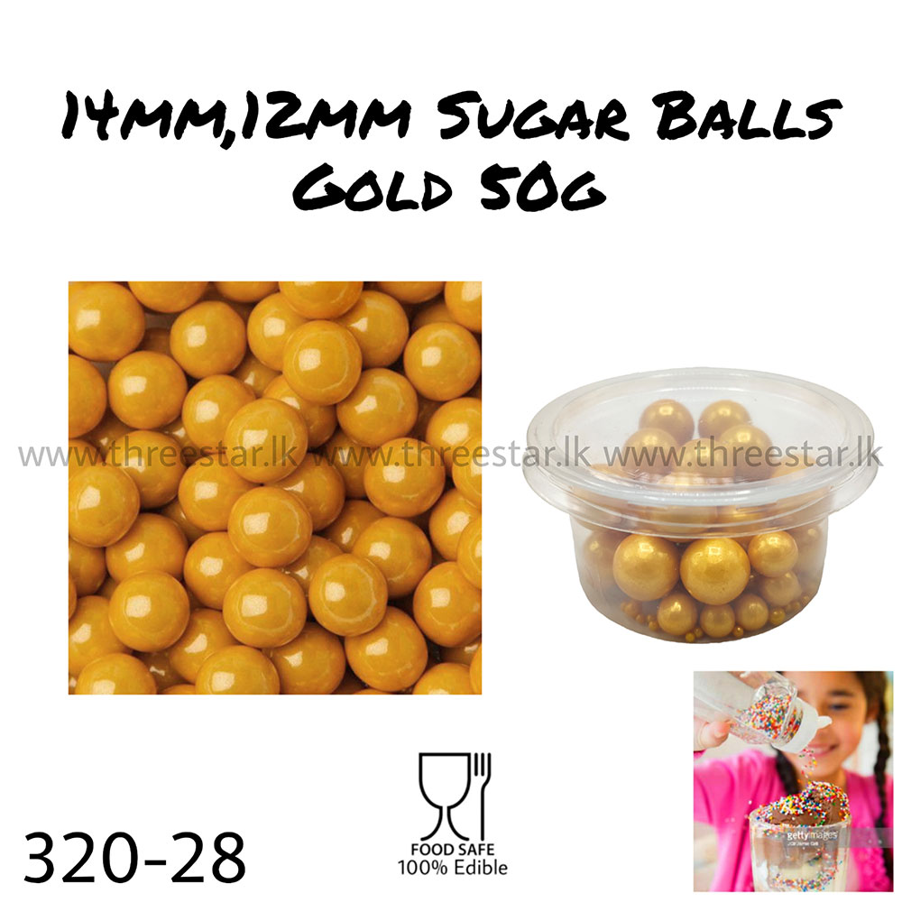 14mm/12mm Sugar Balls Gold 50g