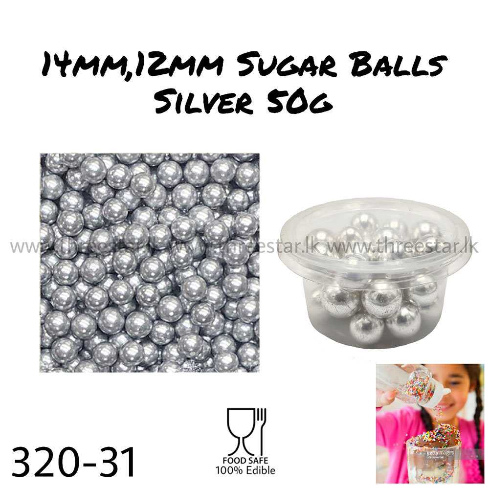 14mm/12mm Sugar Balls Silver 50g
