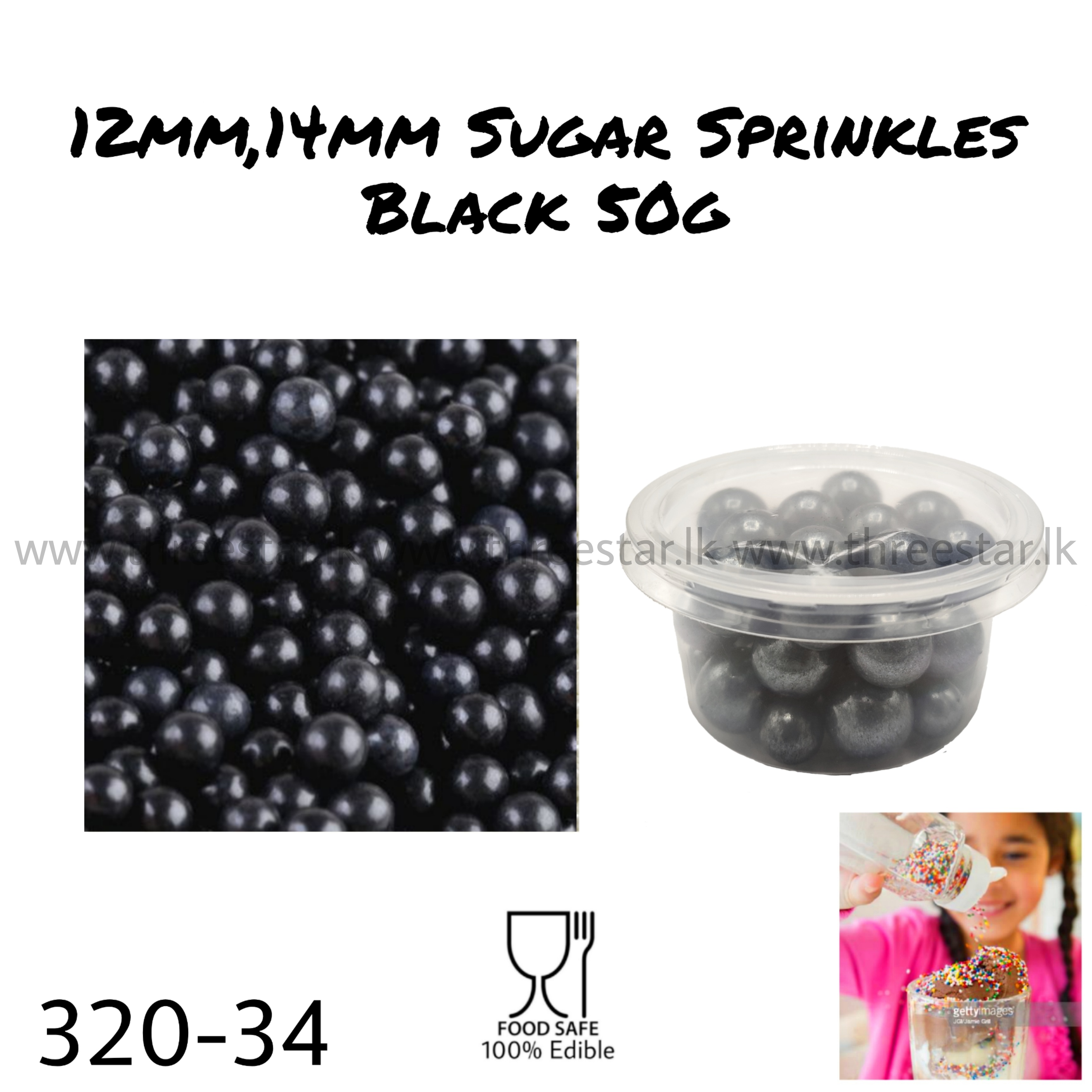 14mm/12mm Sugar Balls Black 50g