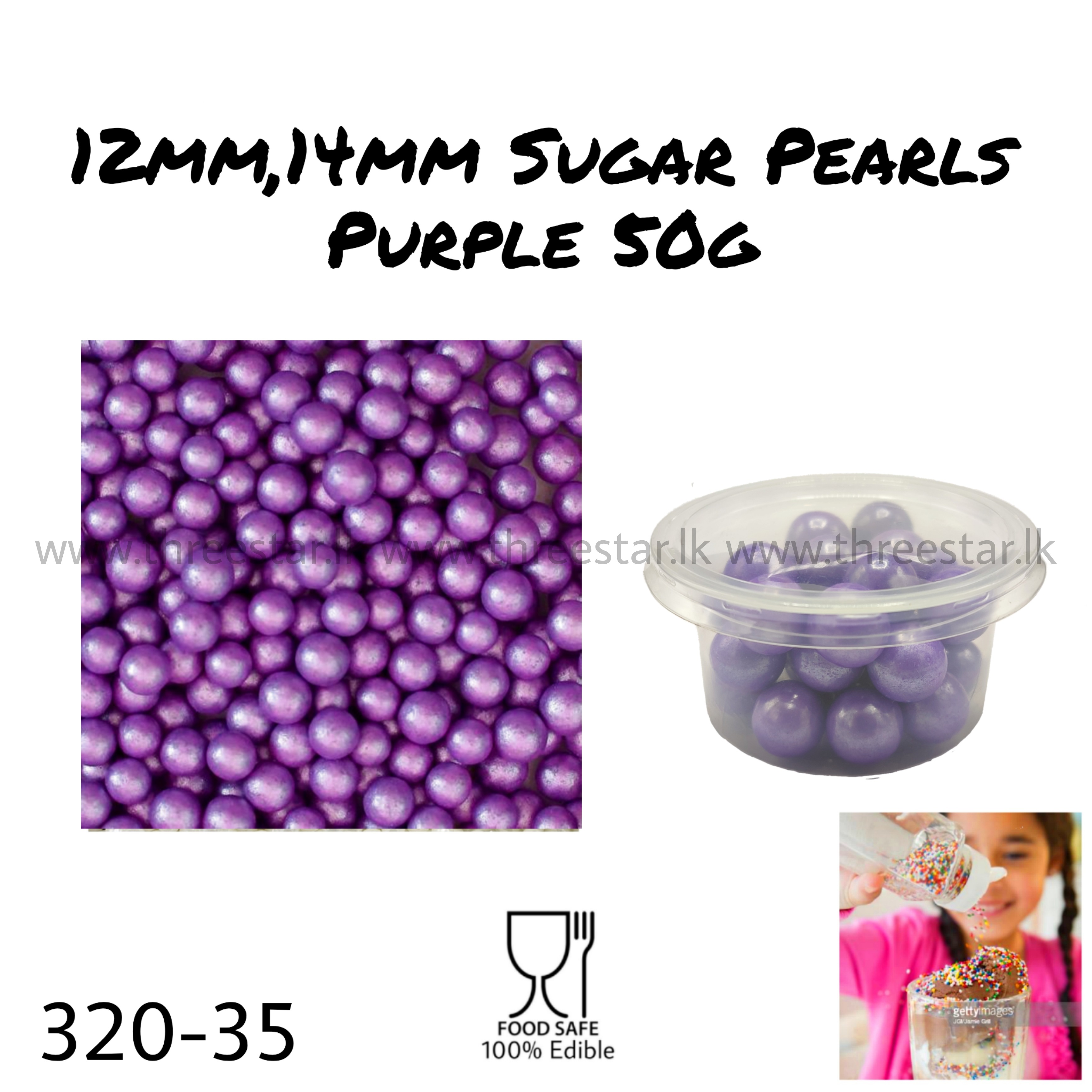 14mm/12mm Sugar Balls Purple 50g