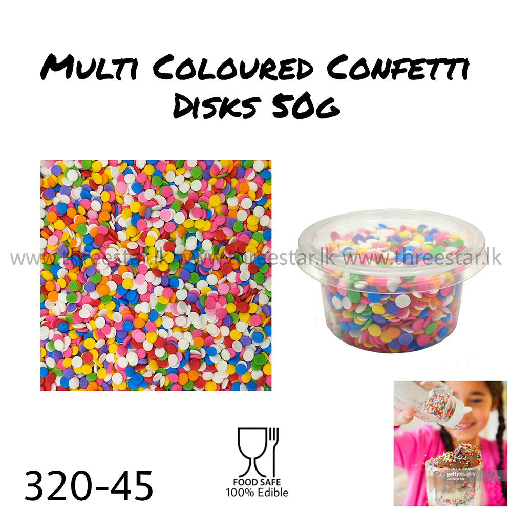 Multi Coloured Confetti 50g