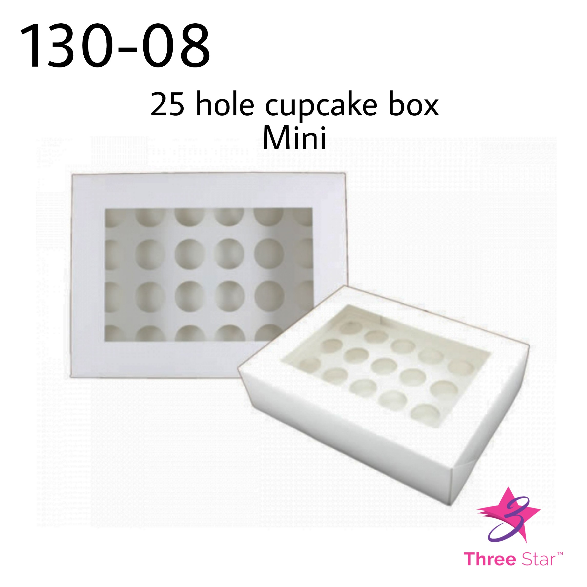 25 hole cupcake box mini