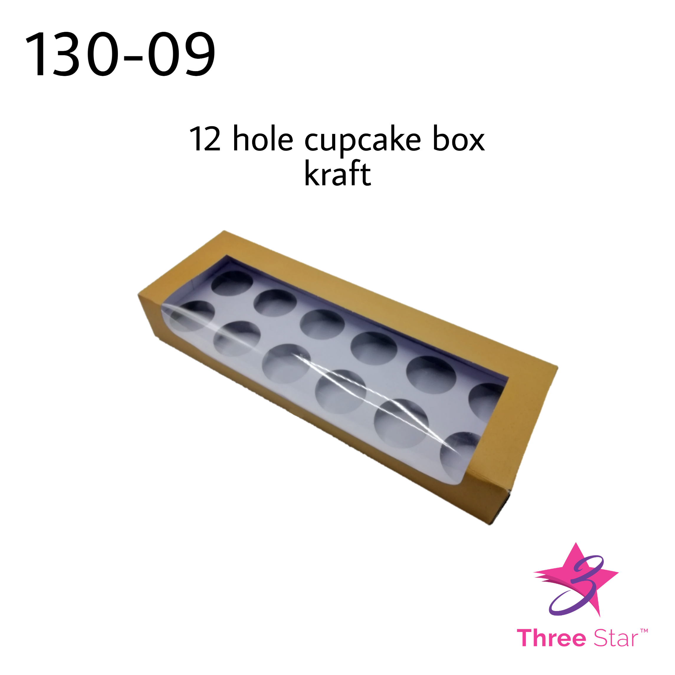 12 hole cupcake box kraft