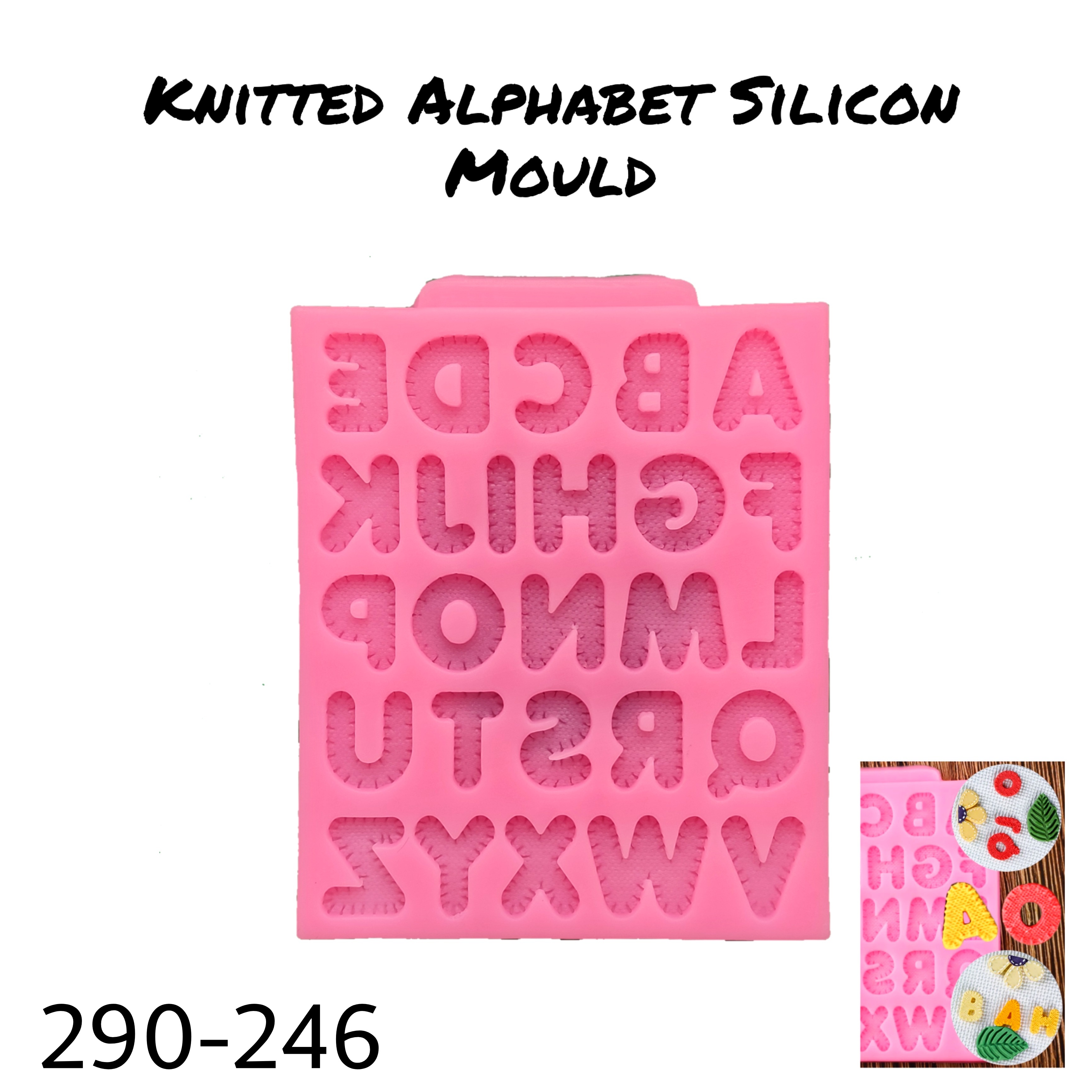 Knitted Alphabet silicon Mould 246