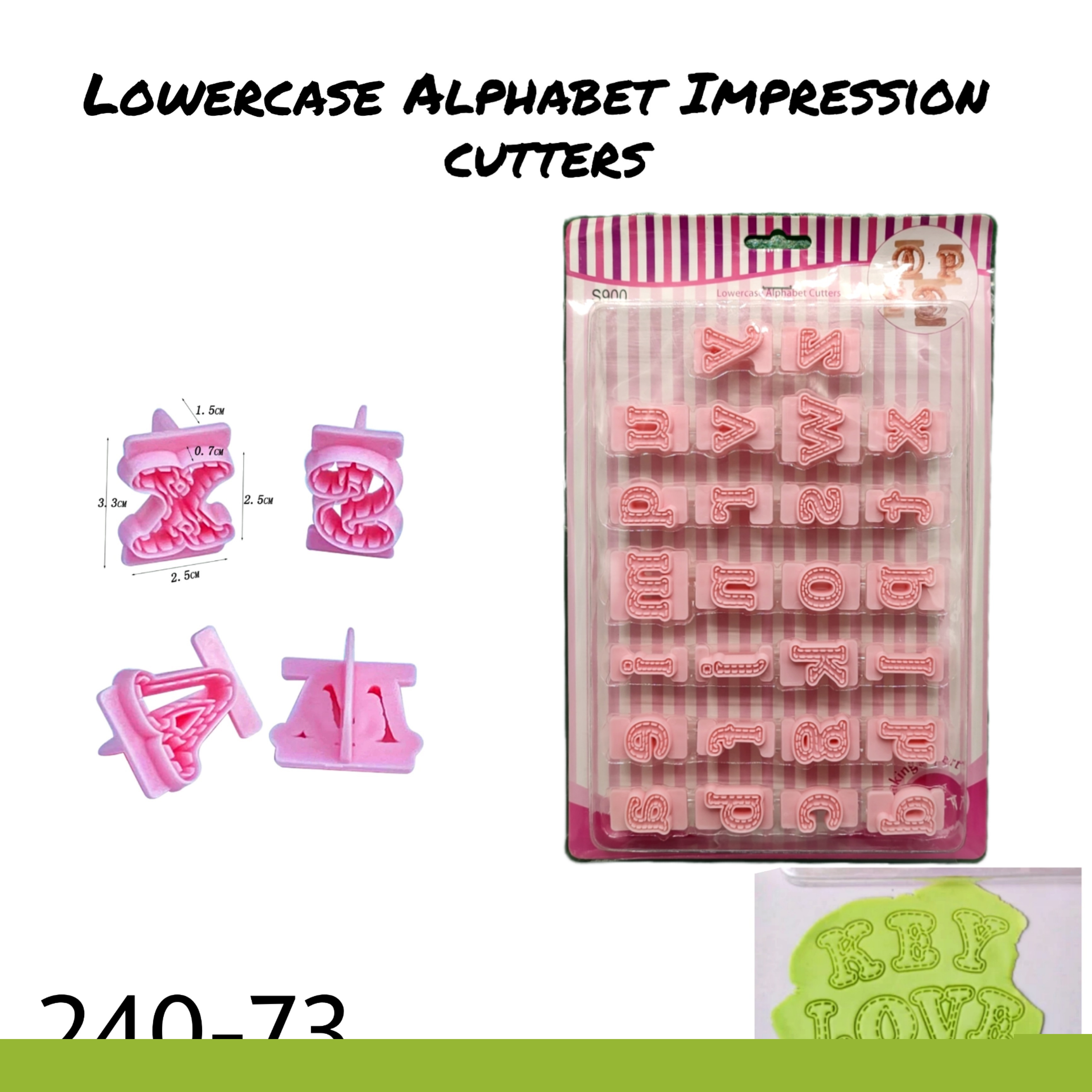 Lowercase Alphabet Impression Cutter Set