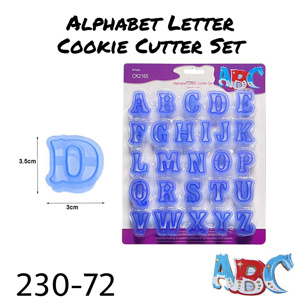 Alphabet Letter Cookie Cutter Set
