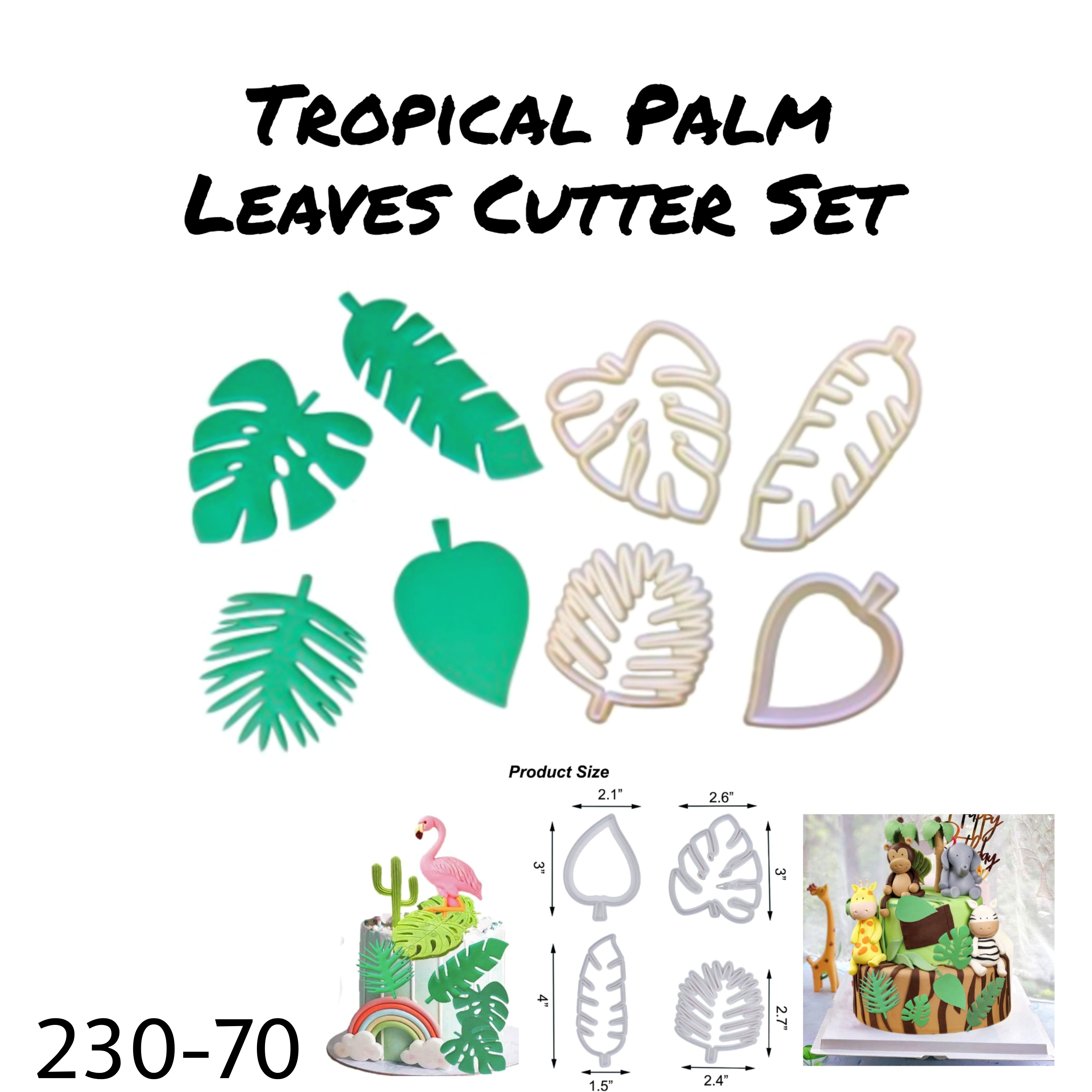 Tropical Palm Leaves Cutter Set 70