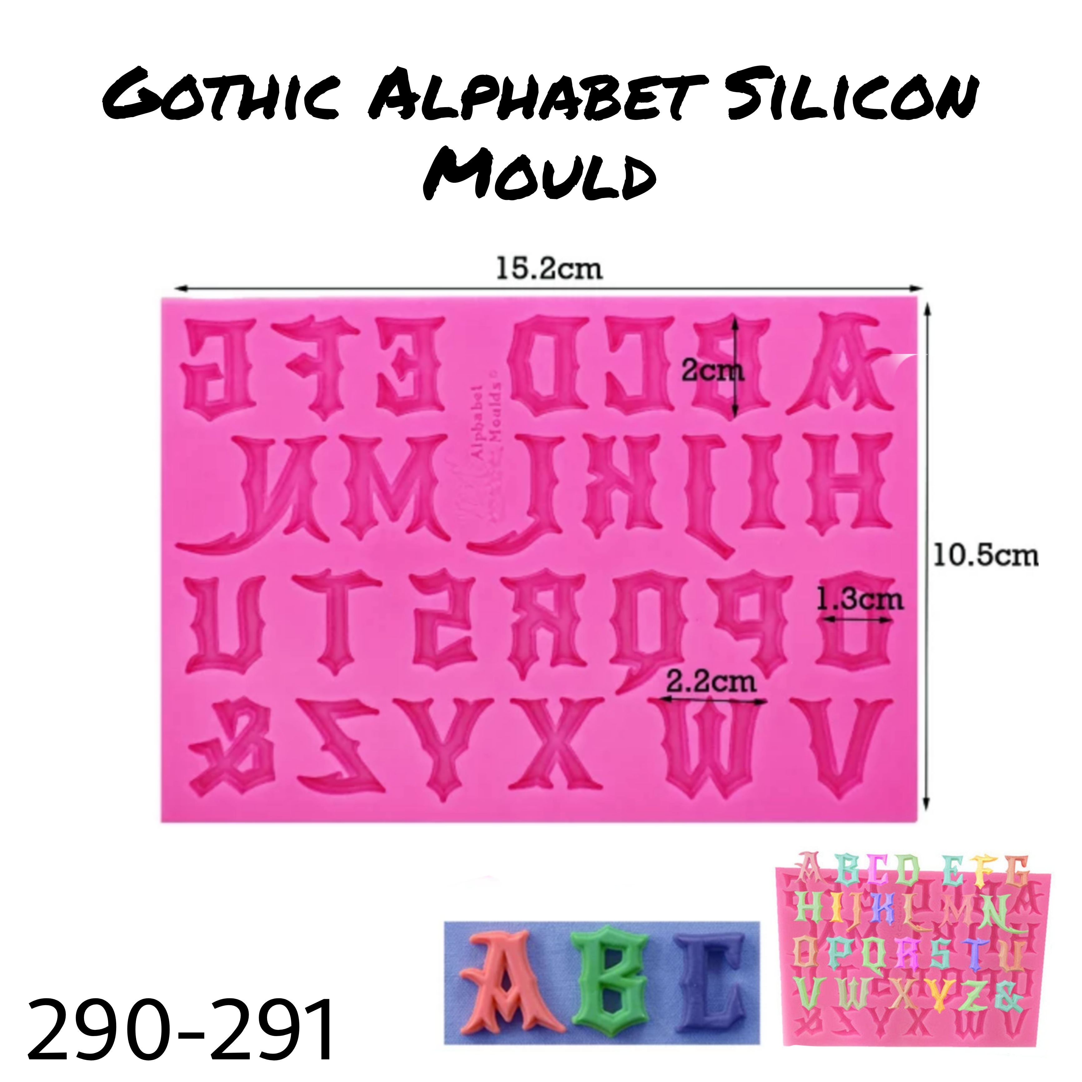 Gothic Alphabet Silicon Mould 291