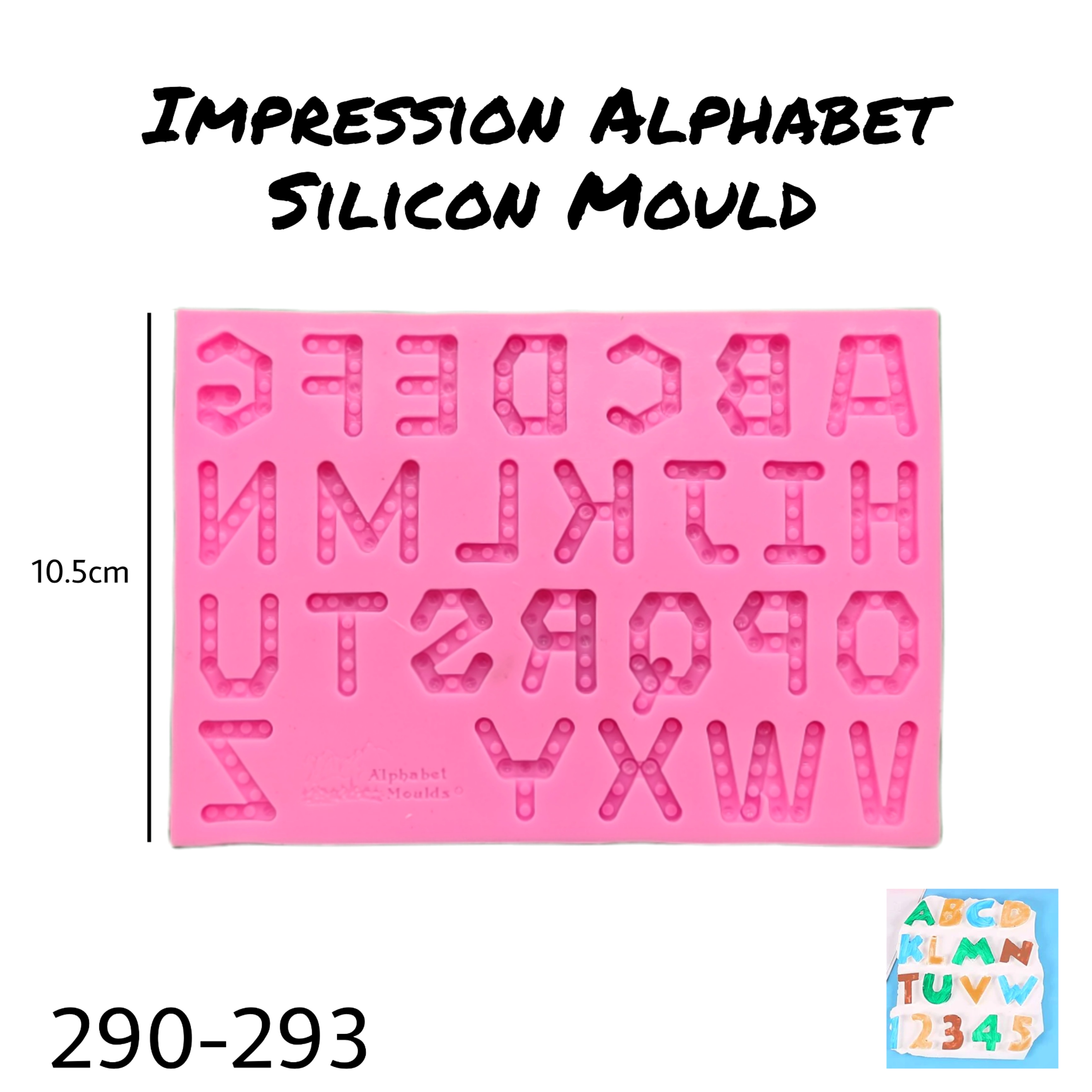 Impression Alphabet Silicon Mould 293