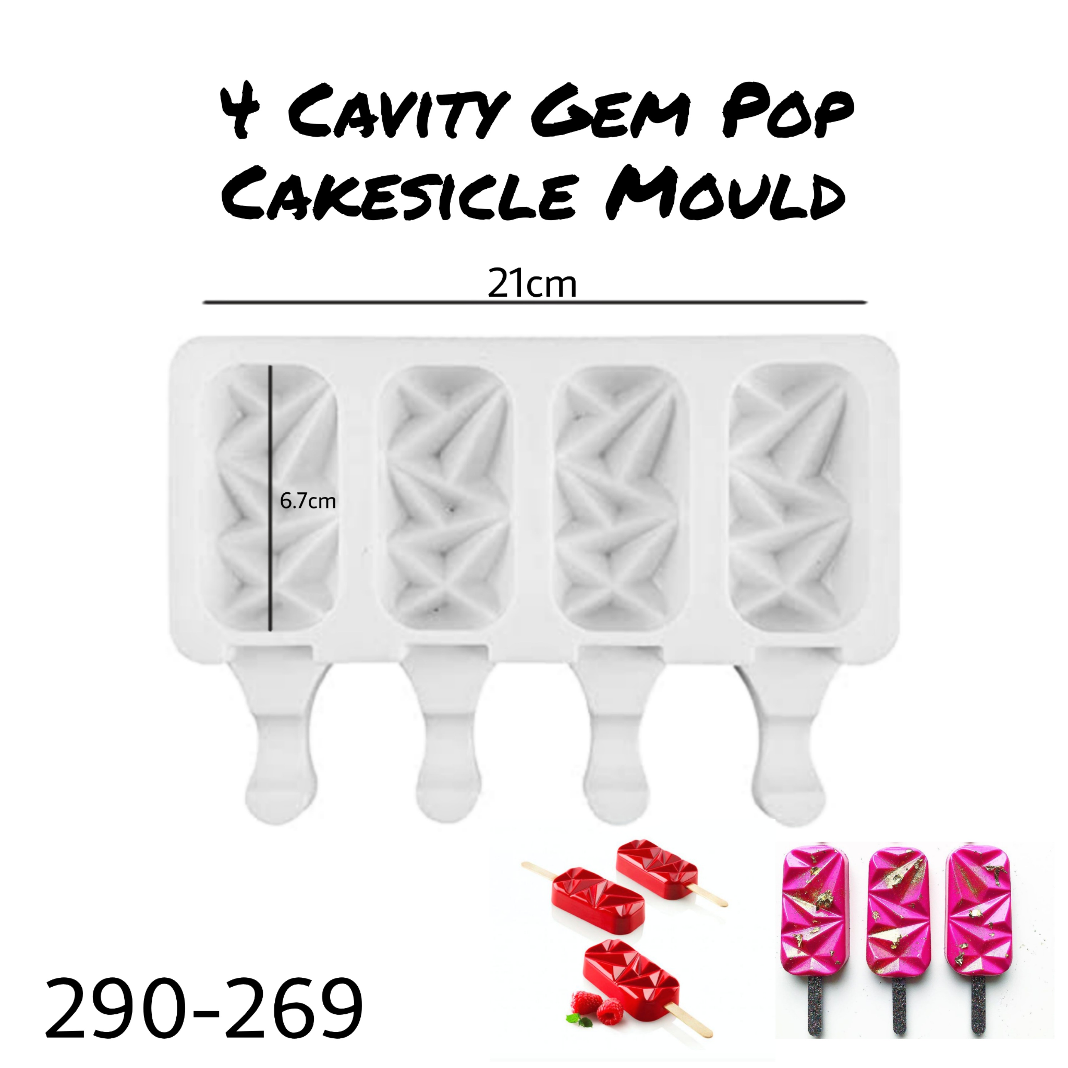 4 Cavity Gem Pop Mould 269