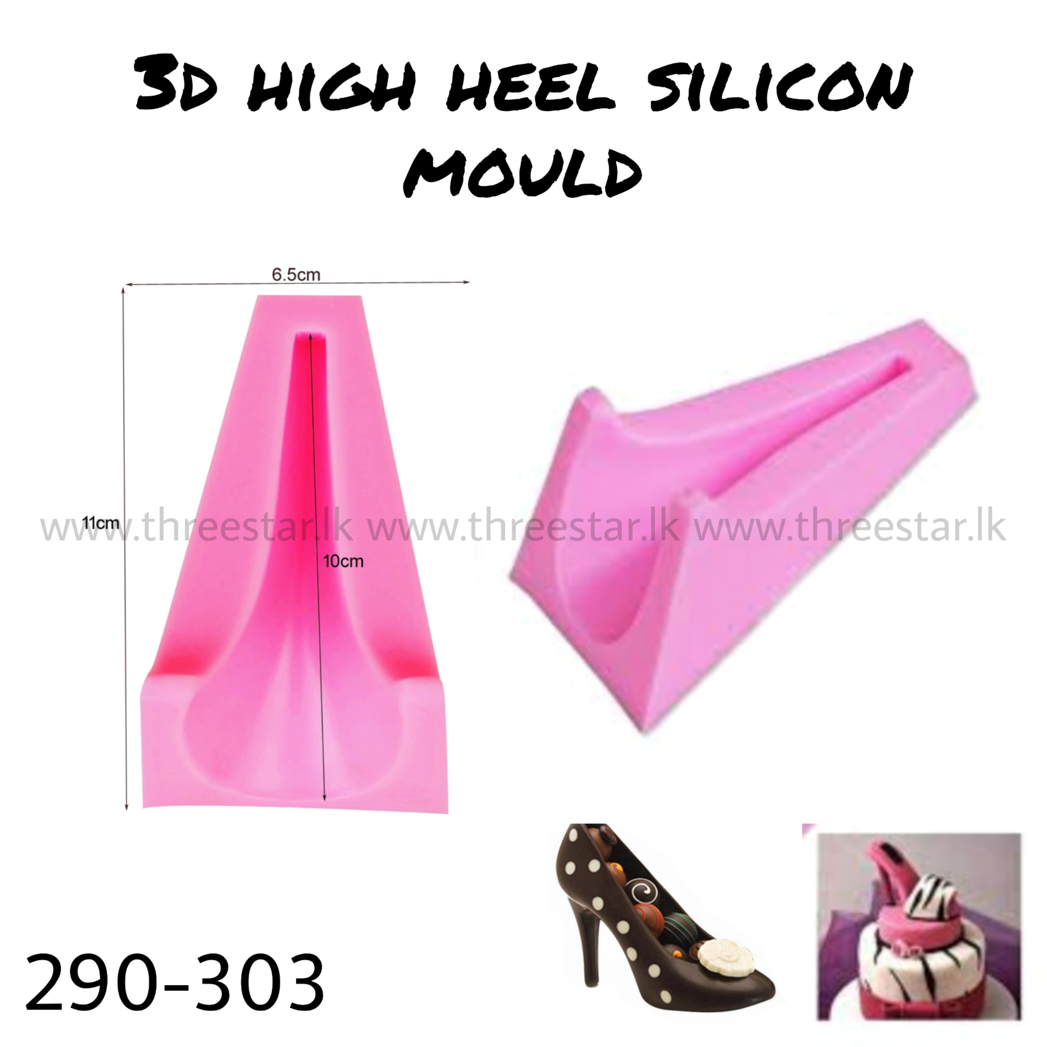 3D High Heel Silicon Mould 303