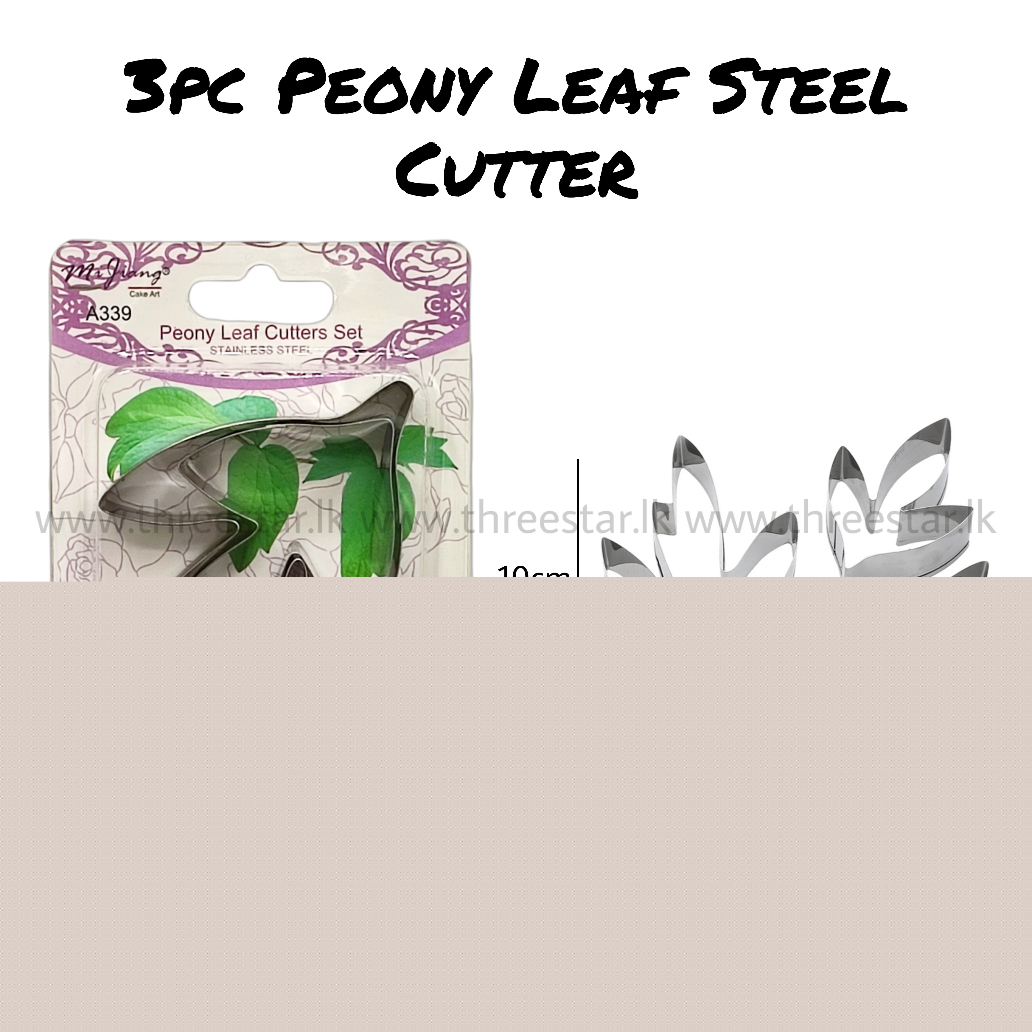 3pc Peony Leaf Cutter