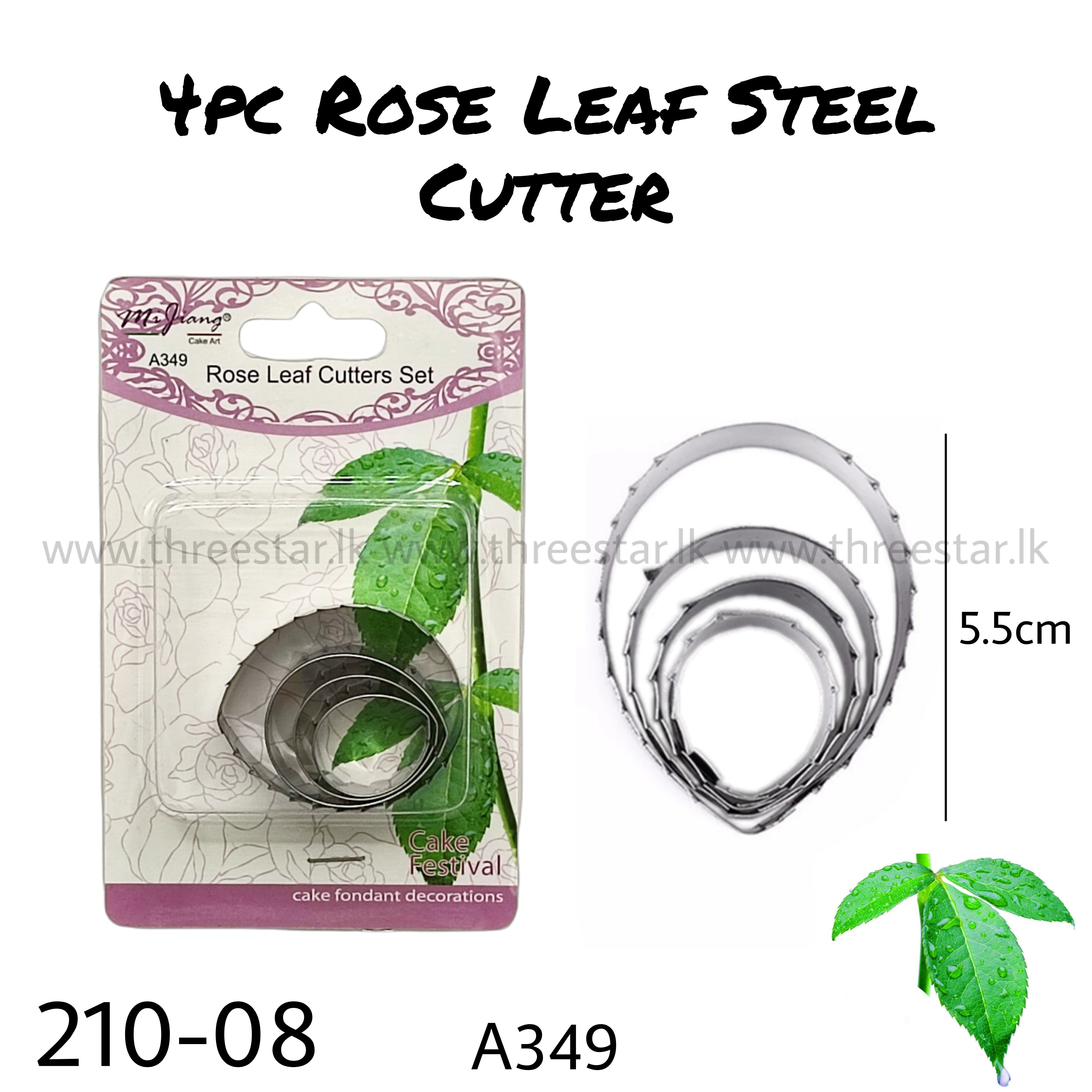 4pc Rose Leaf Cutter