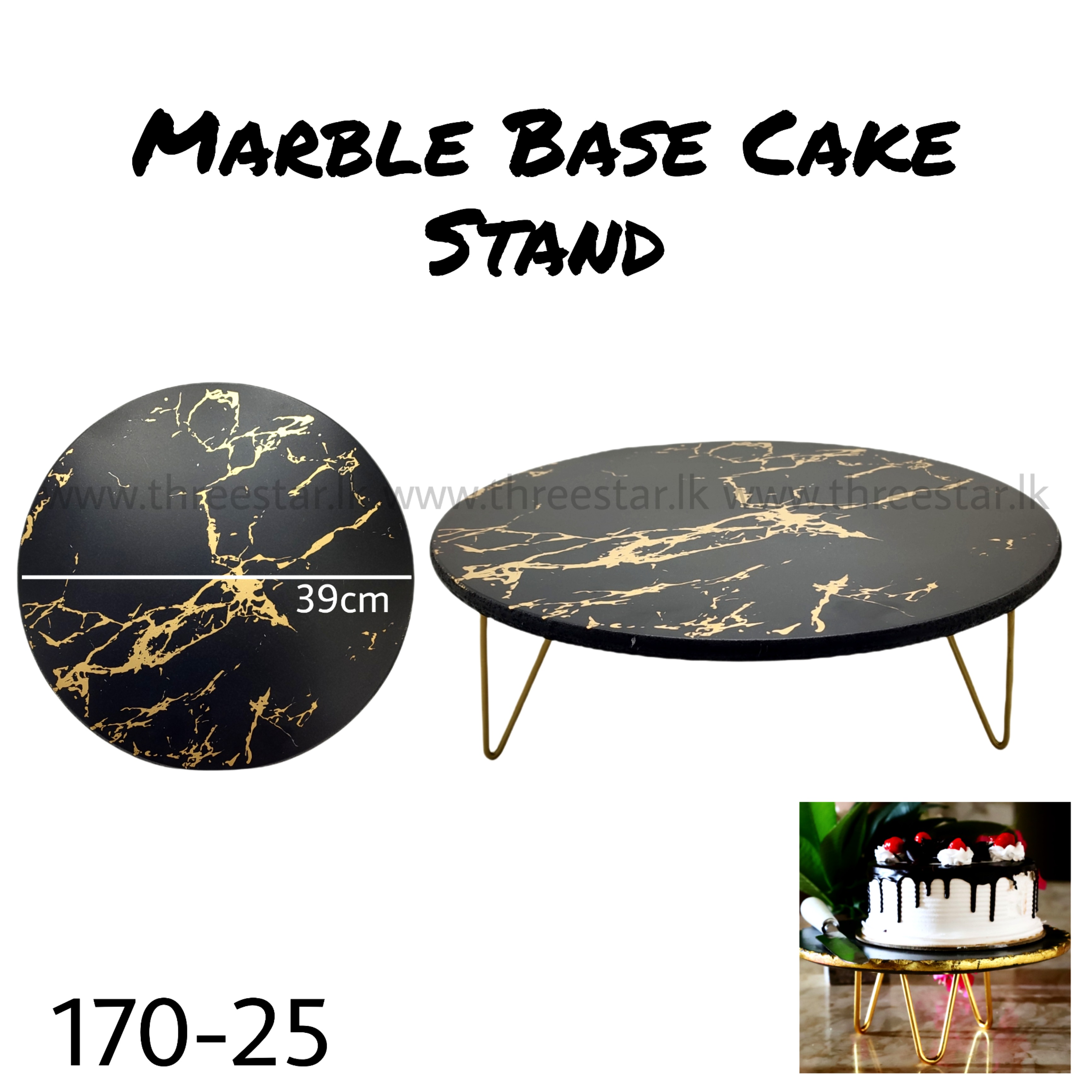 Marble Base Cake Stand