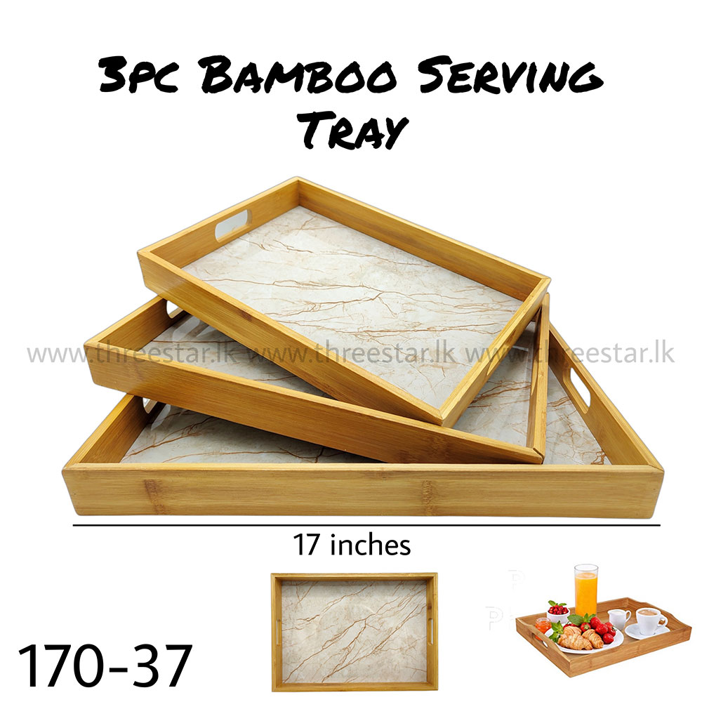 3pc Bamboo Serving Set