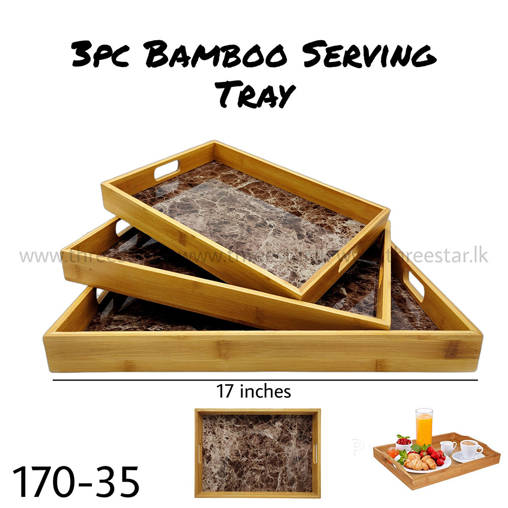 3pc Bamboo Serving Set