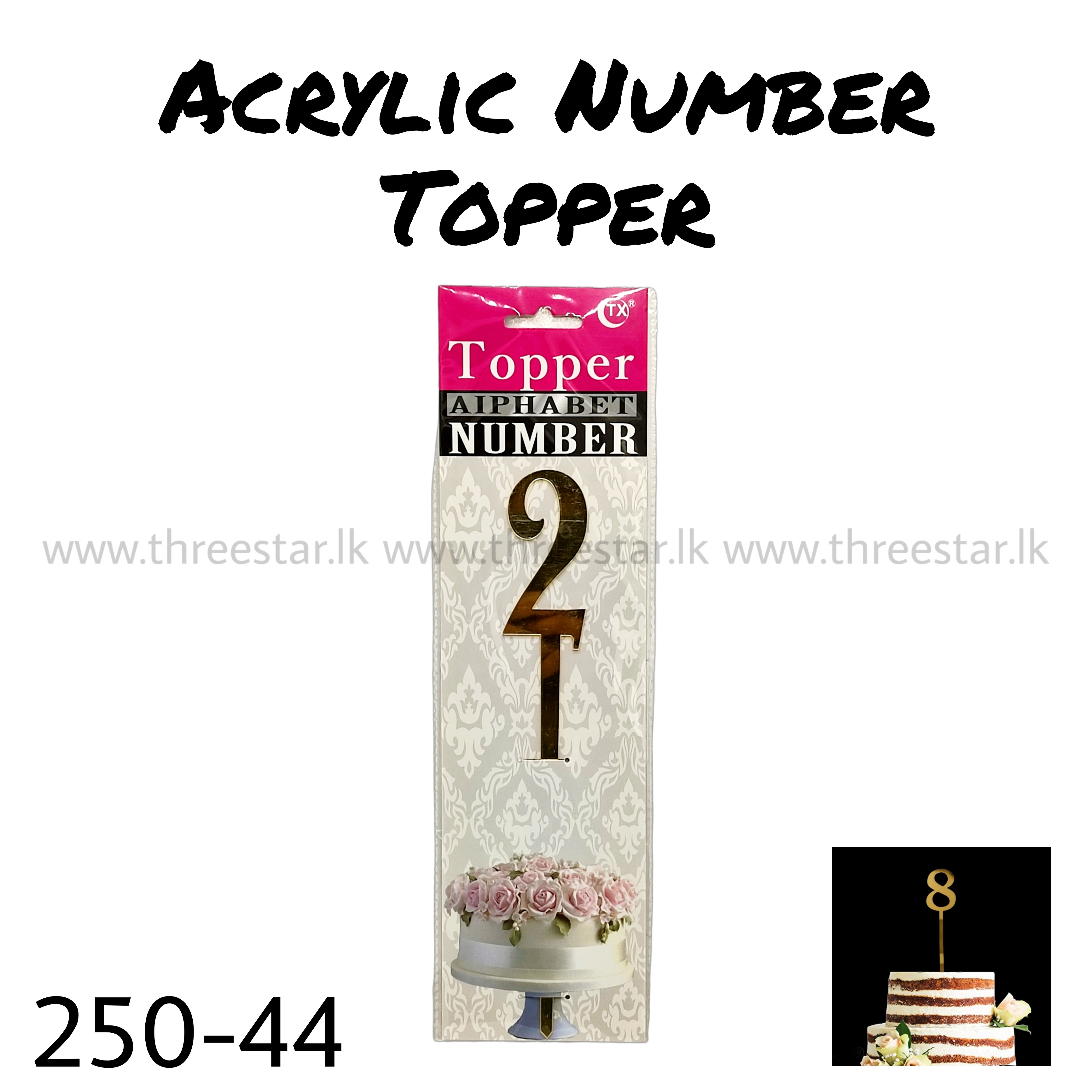 Acrylic Number Topper 2