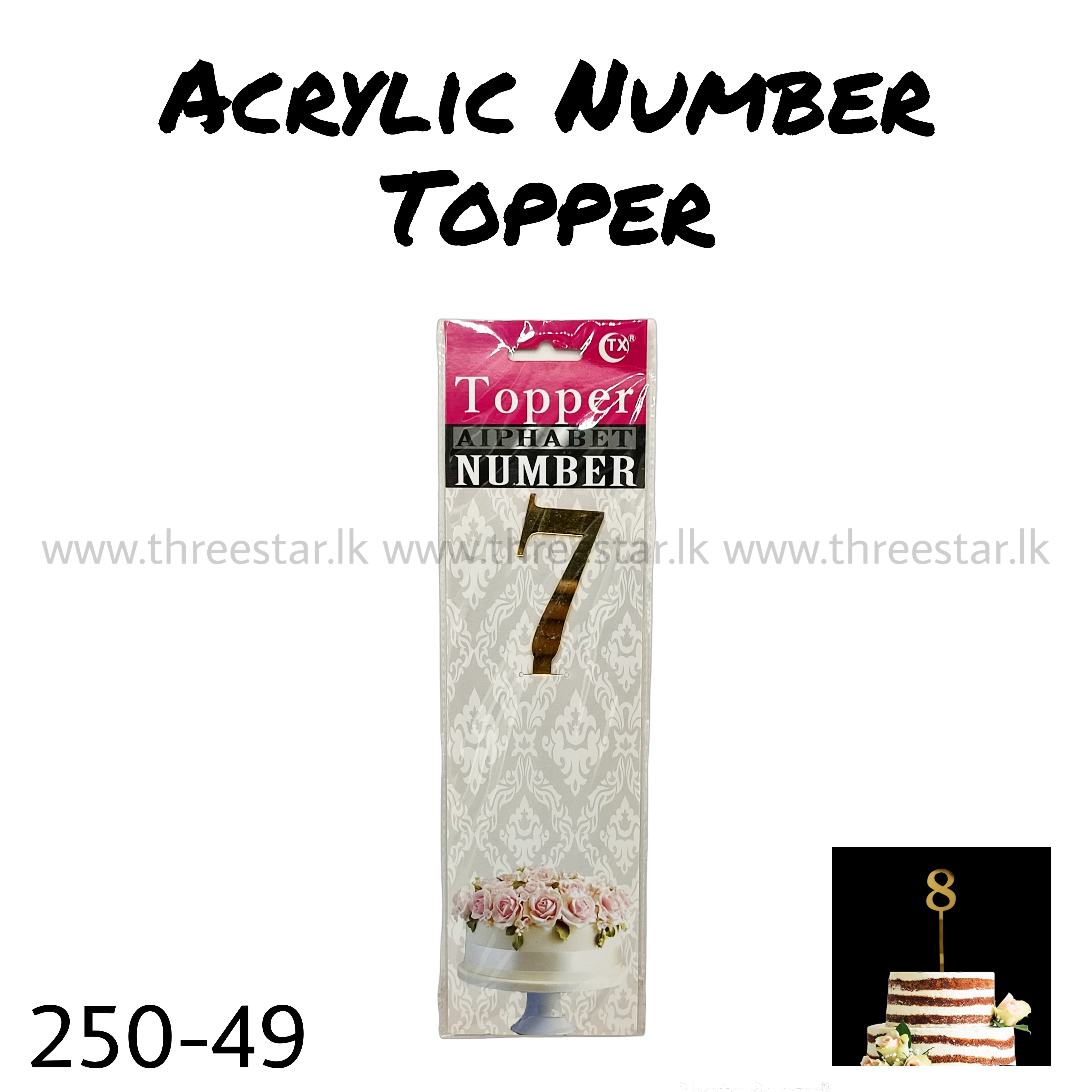 Acrylic Number Topper 7