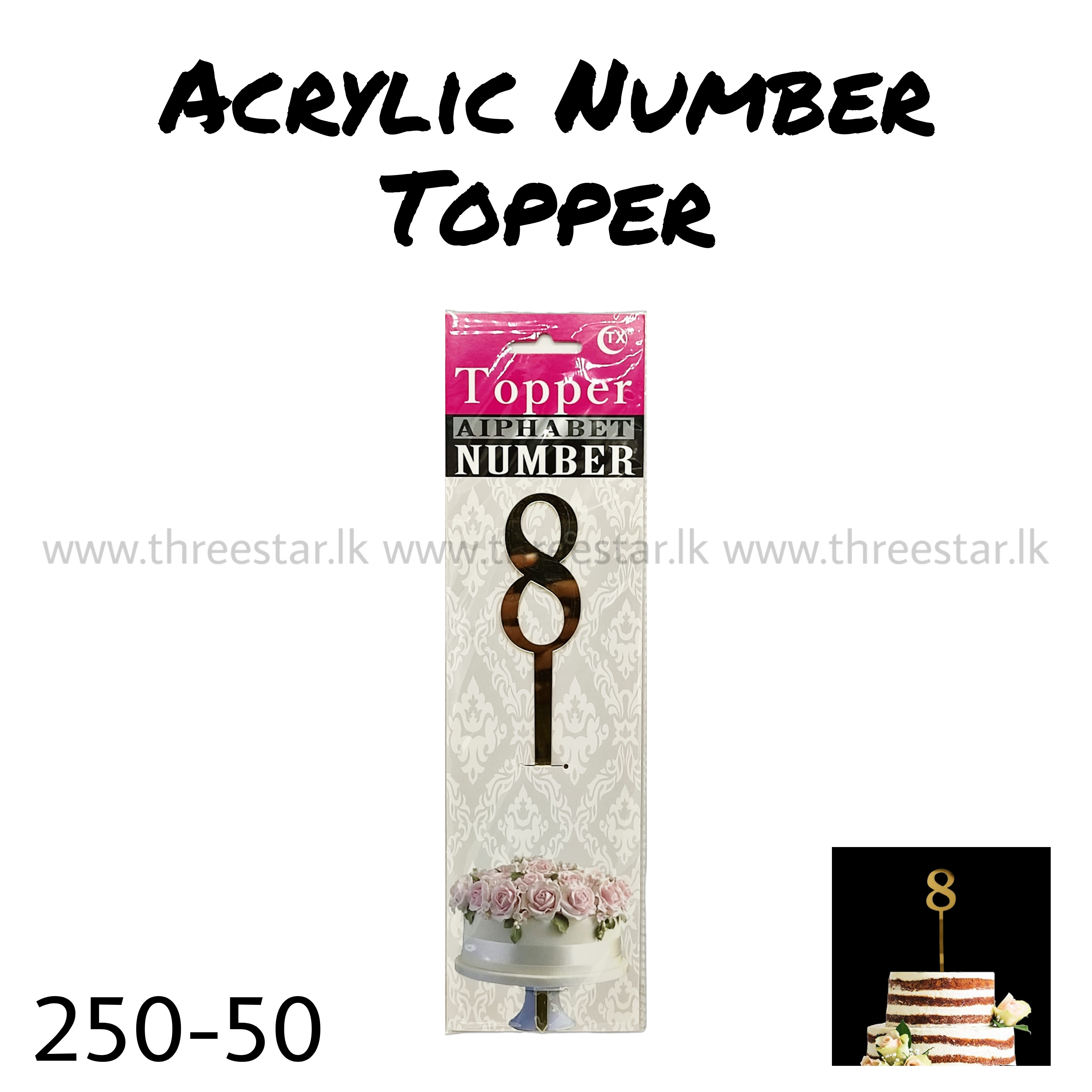 Acrylic Number Topper 8