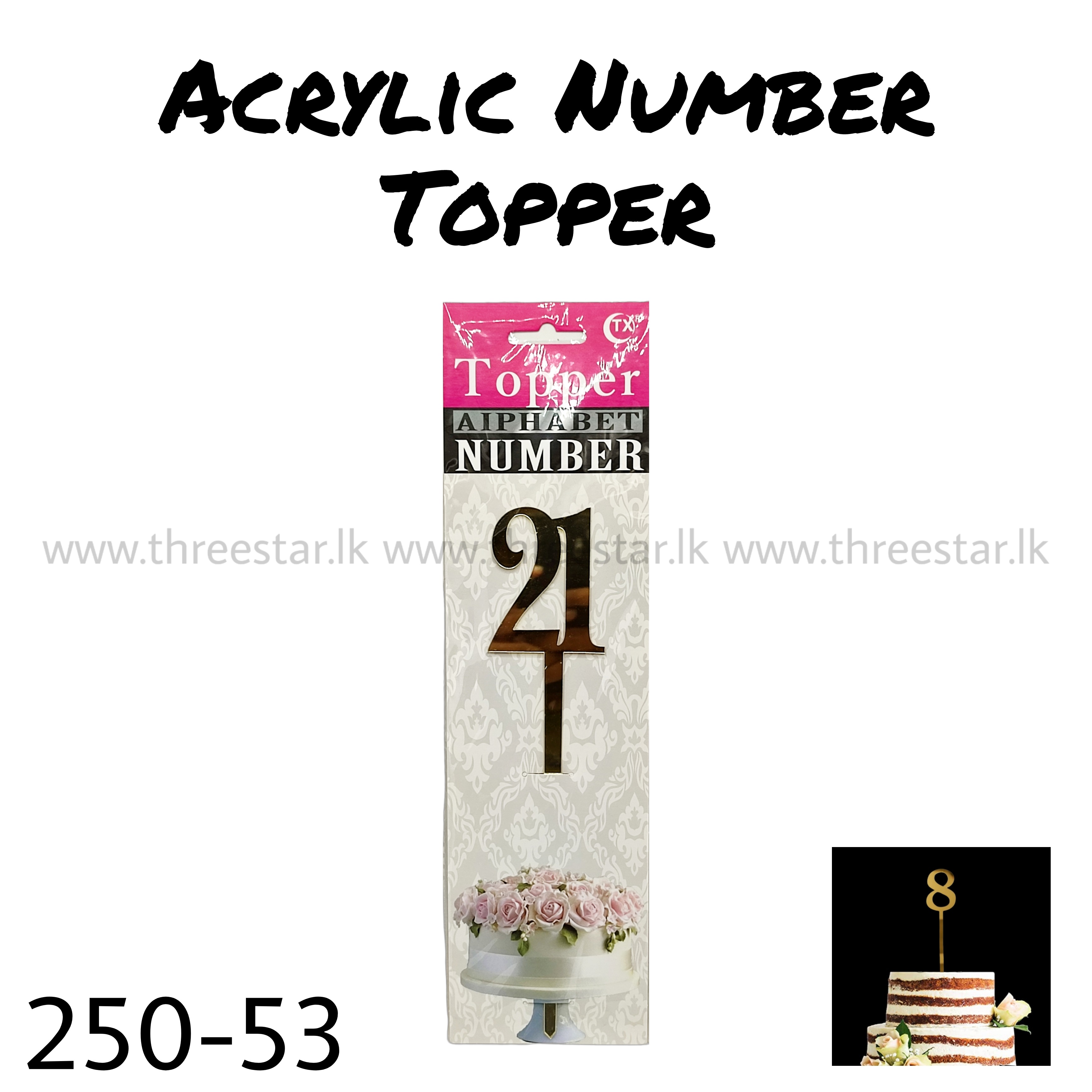 Acrylic Number Topper 21