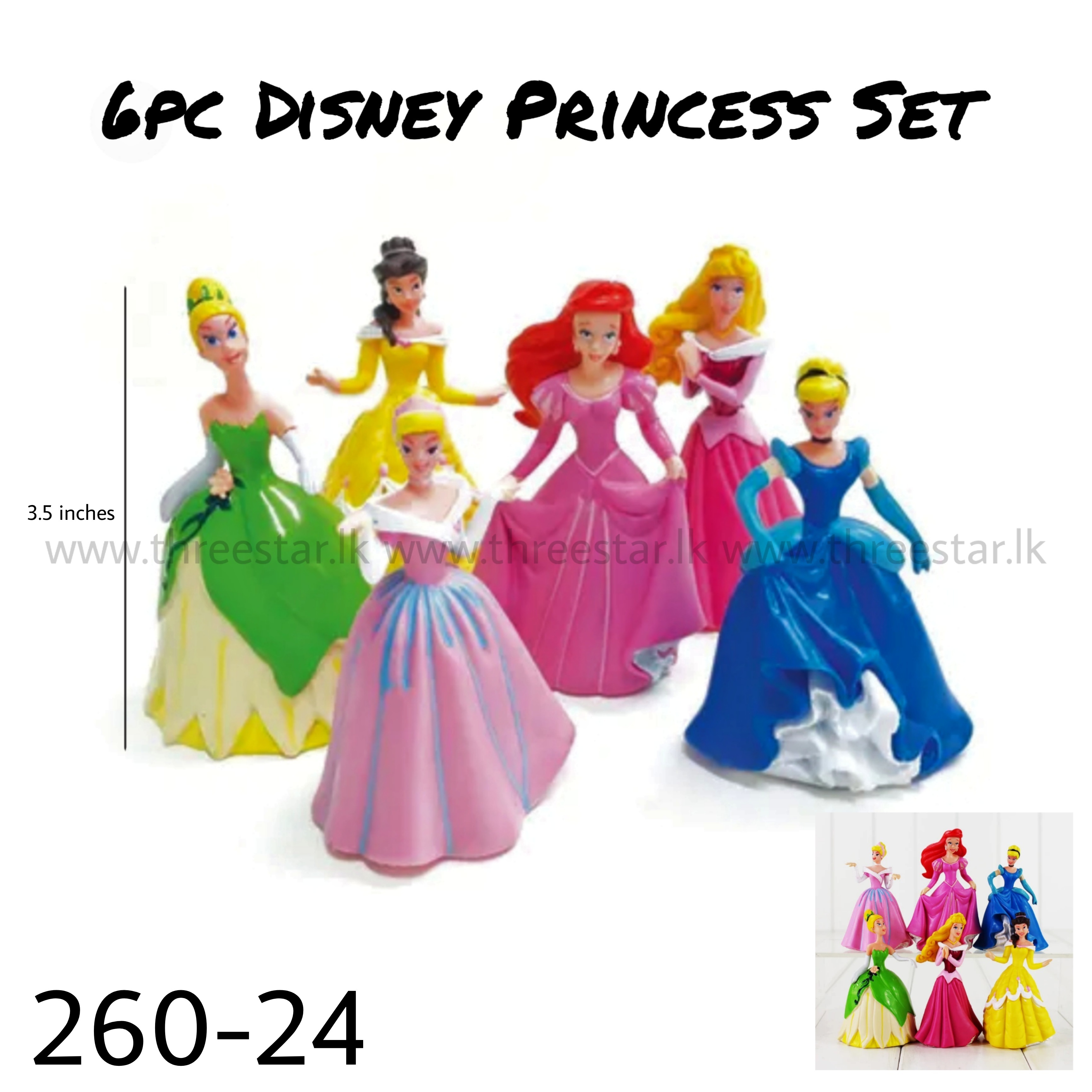 6pc Disney Princess Set