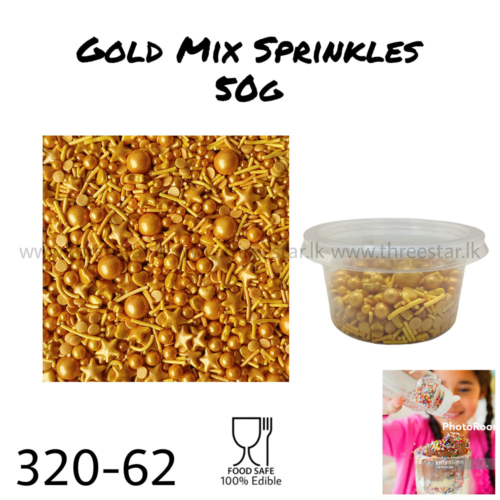 Gold Mix Sprinkles 50g