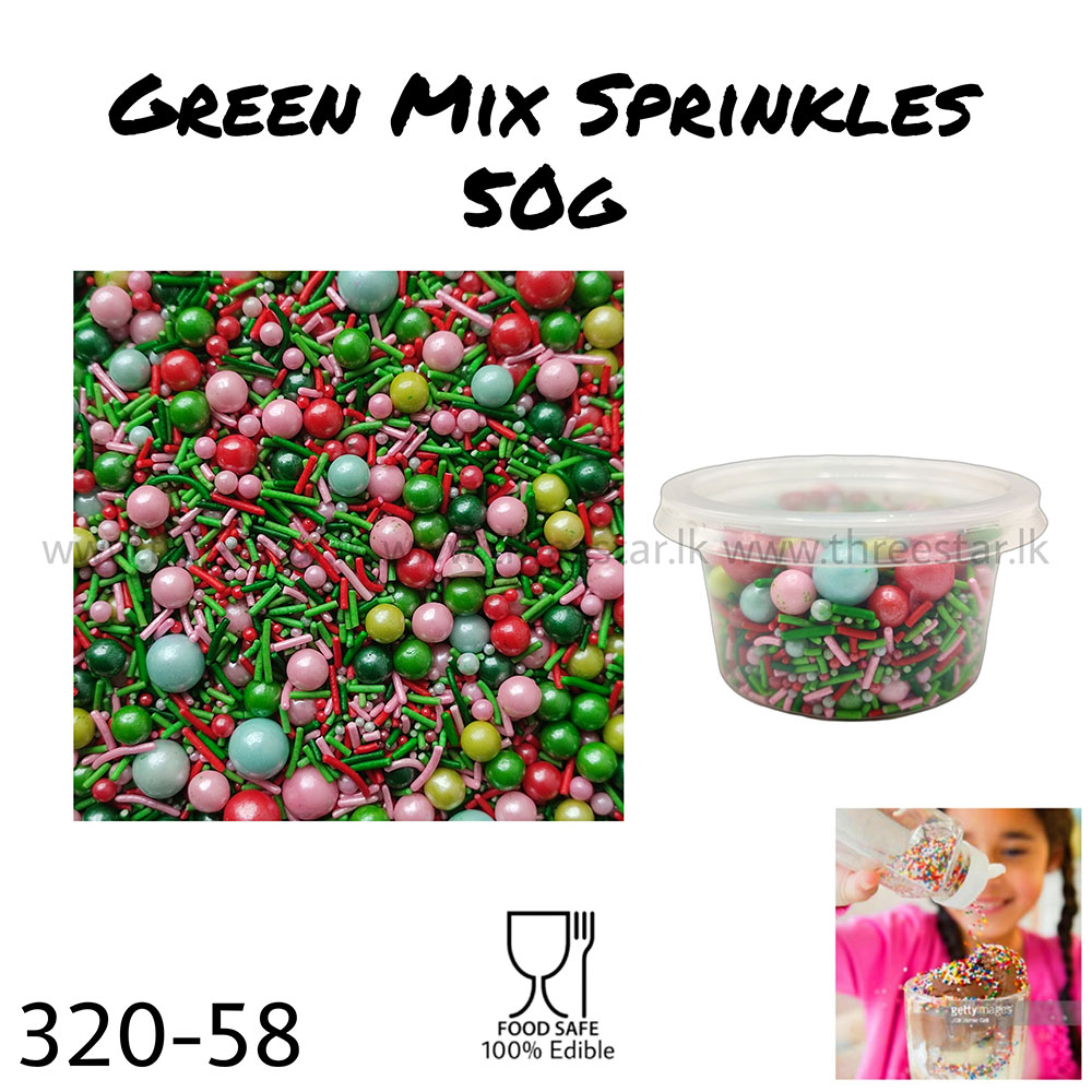 Green Mix Sprinkles 50g