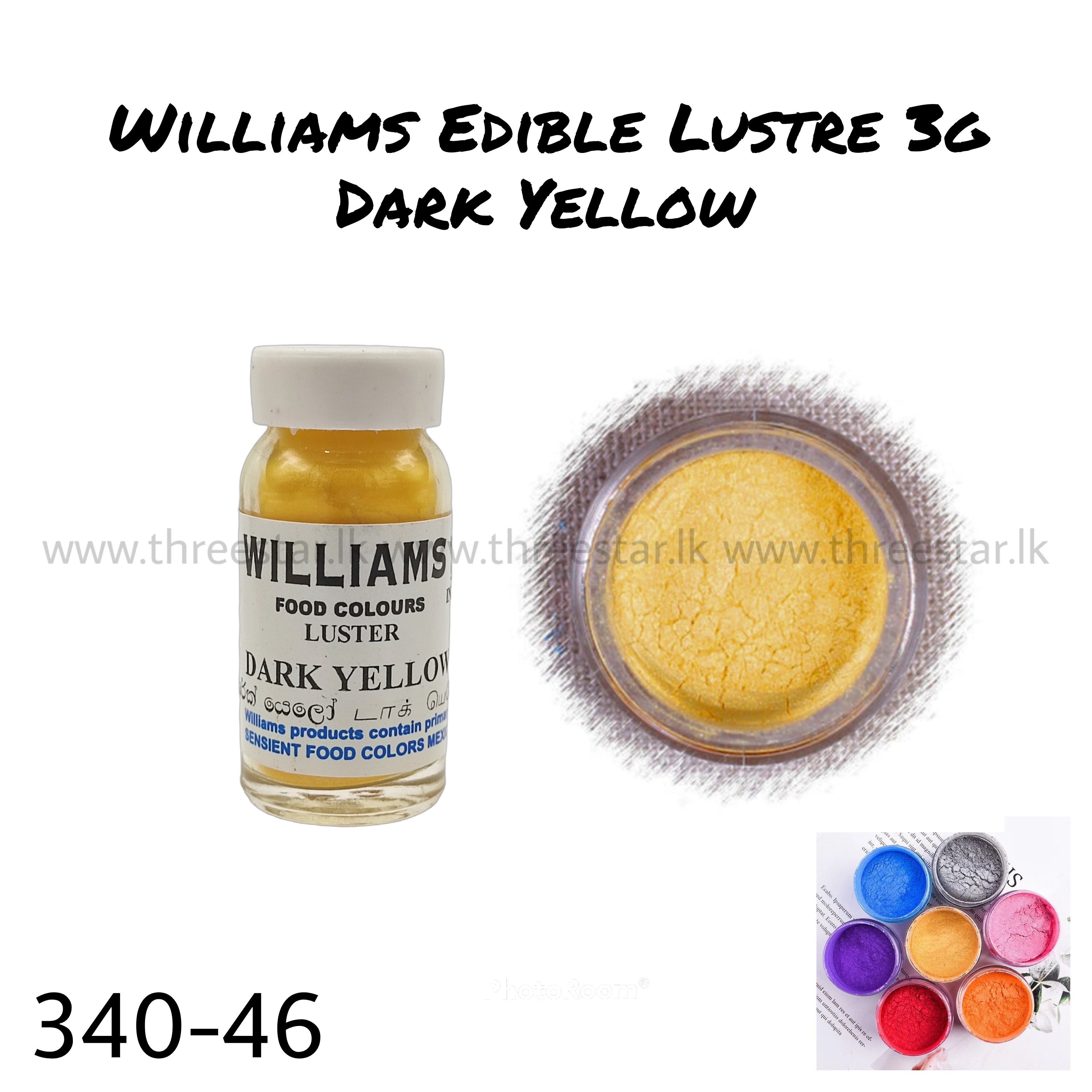 Williams Edible Lustre 3g Dark Yellow