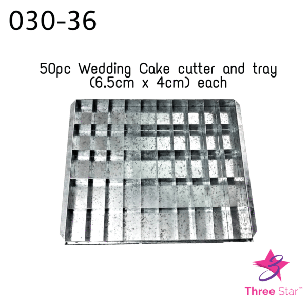 1.5x2.5 Wedding cake cutter and tray 50pcs