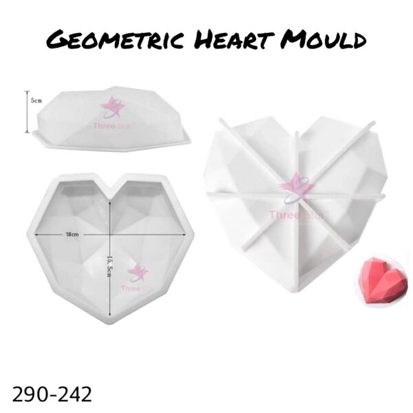 Geometric Heart Mould L 242